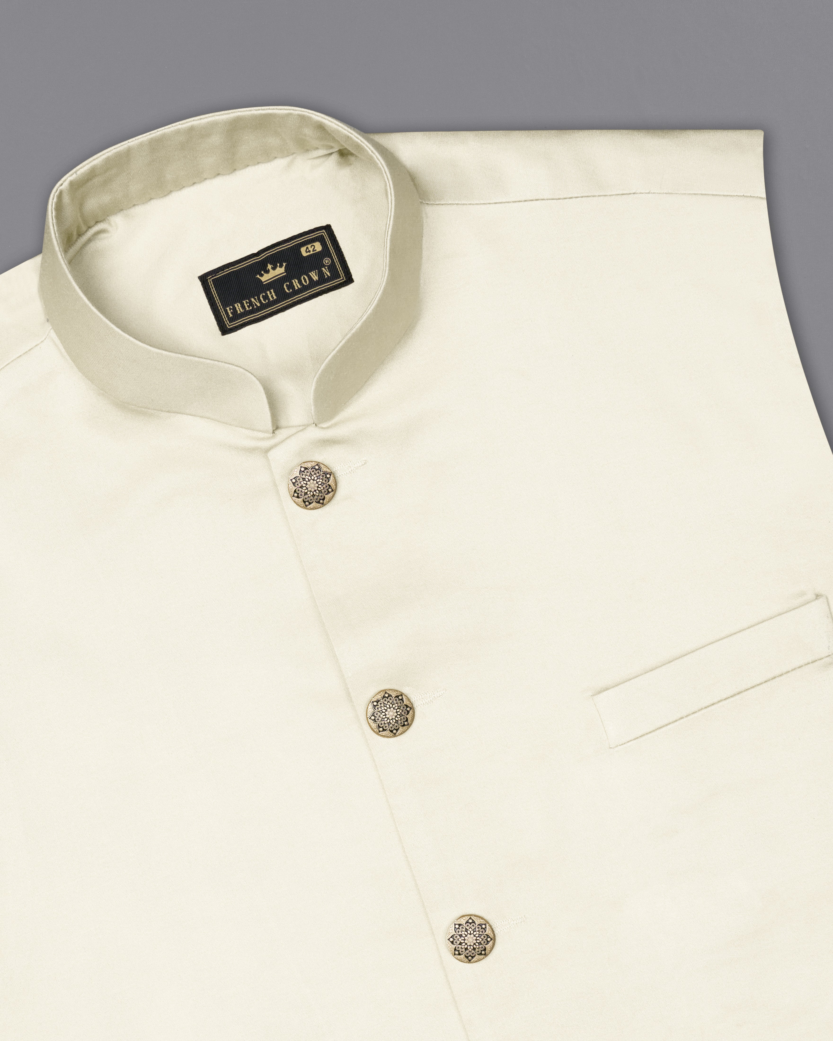 Merino Cream Stretchable Bandhgala Premium Cotton traveler Suit ST2689-BG-36,ST2689-BG-38,ST2689-BG-40,ST2689-BG-42,ST2689-BG-44,ST2689-BG-46,ST2689-BG-48,ST2689-BG-50,ST2689-BG-52,ST2689-BG-54,ST2689-BG-56,ST2689-BG-58,ST2689-BG-60
