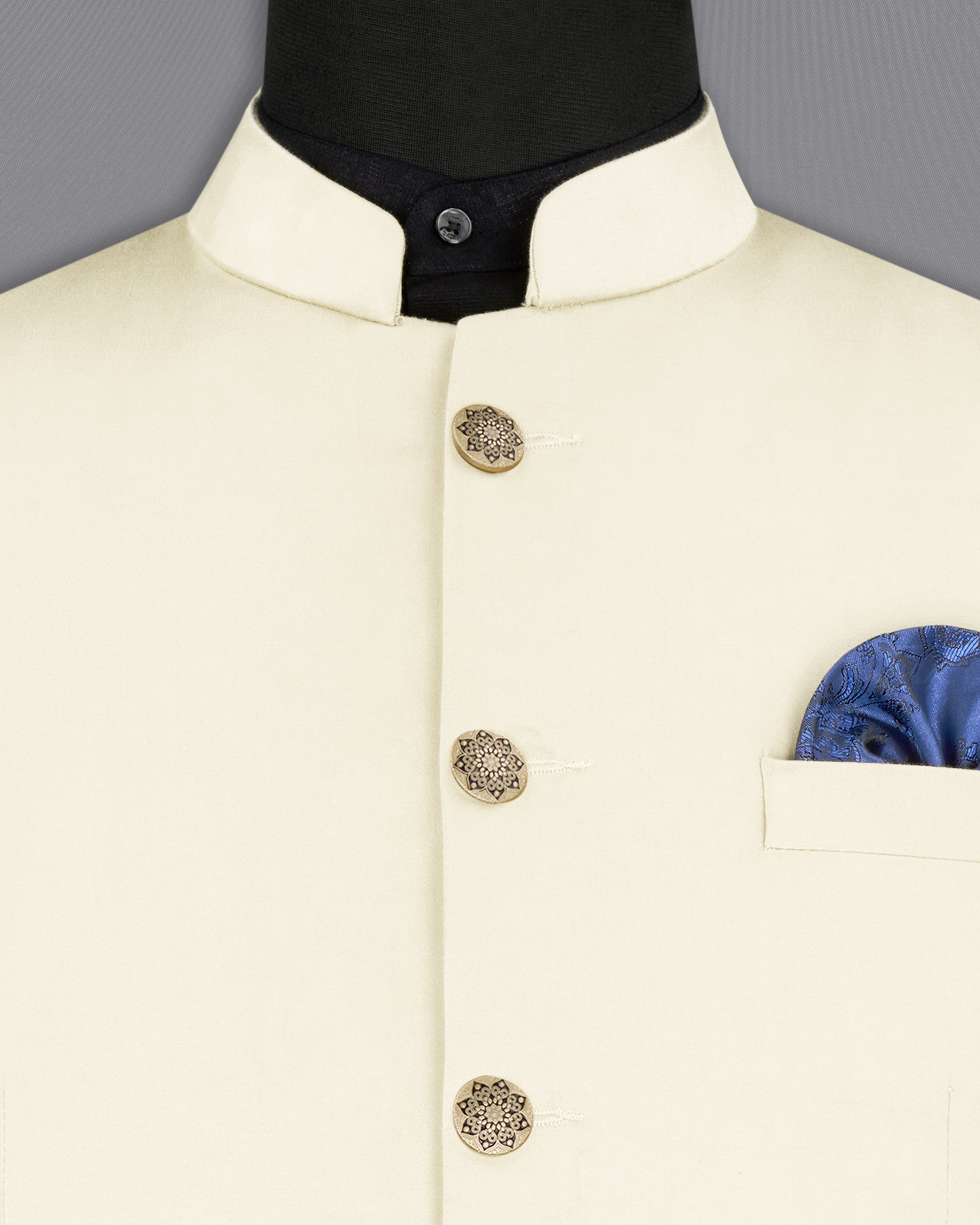 Merino Cream Stretchable Bandhgala Premium Cotton traveler Suit ST2689-BG-36,ST2689-BG-38,ST2689-BG-40,ST2689-BG-42,ST2689-BG-44,ST2689-BG-46,ST2689-BG-48,ST2689-BG-50,ST2689-BG-52,ST2689-BG-54,ST2689-BG-56,ST2689-BG-58,ST2689-BG-60