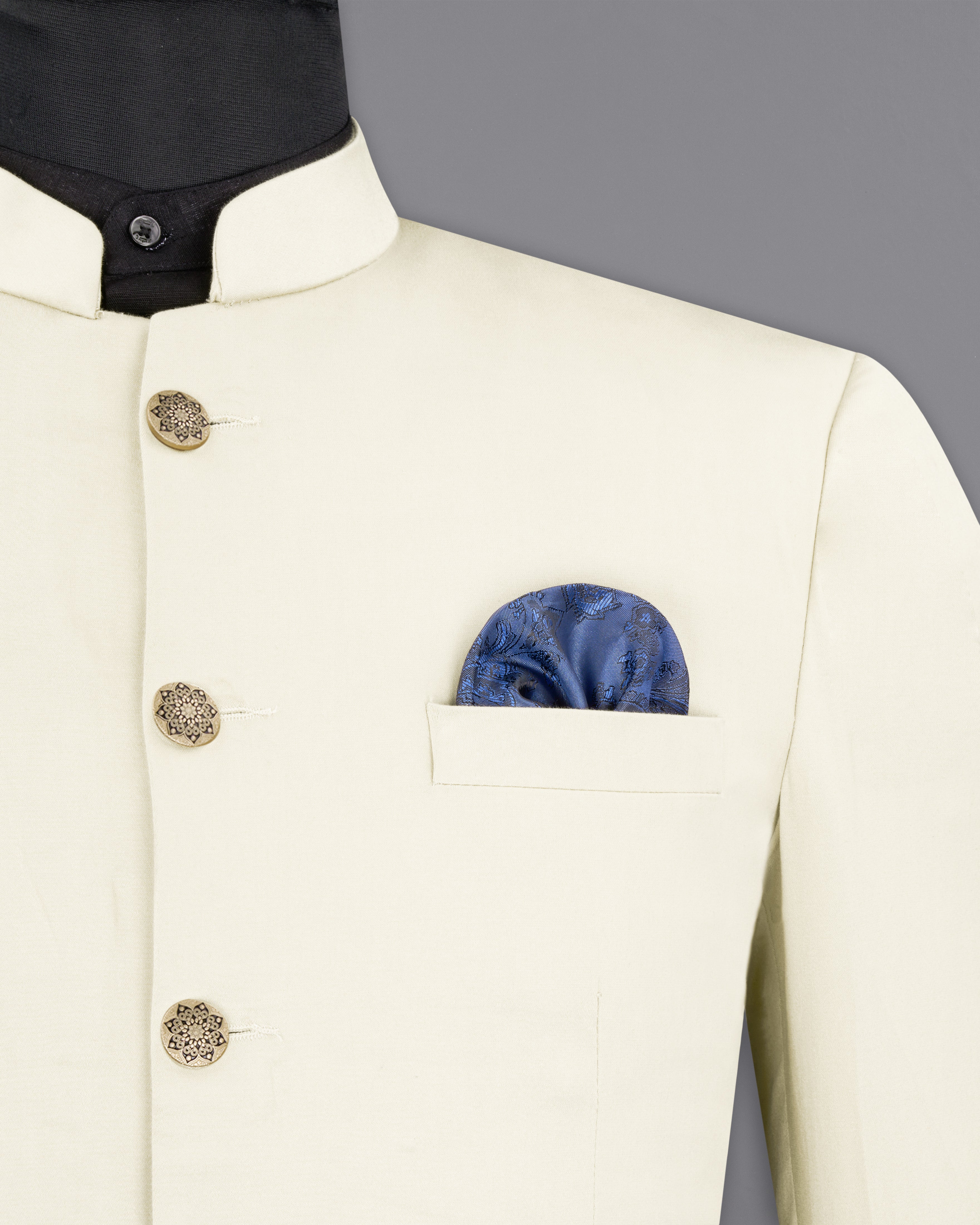Merino Cream Stretchable Bandhgala Premium Cotton traveler Suit ST2689-BG-36,ST2689-BG-38,ST2689-BG-40,ST2689-BG-42,ST2689-BG-44,ST2689-BG-46,ST2689-BG-48,ST2689-BG-50,ST2689-BG-52,ST2689-BG-54,ST2689-BG-56,ST2689-BG-58,ST2689-BG-60