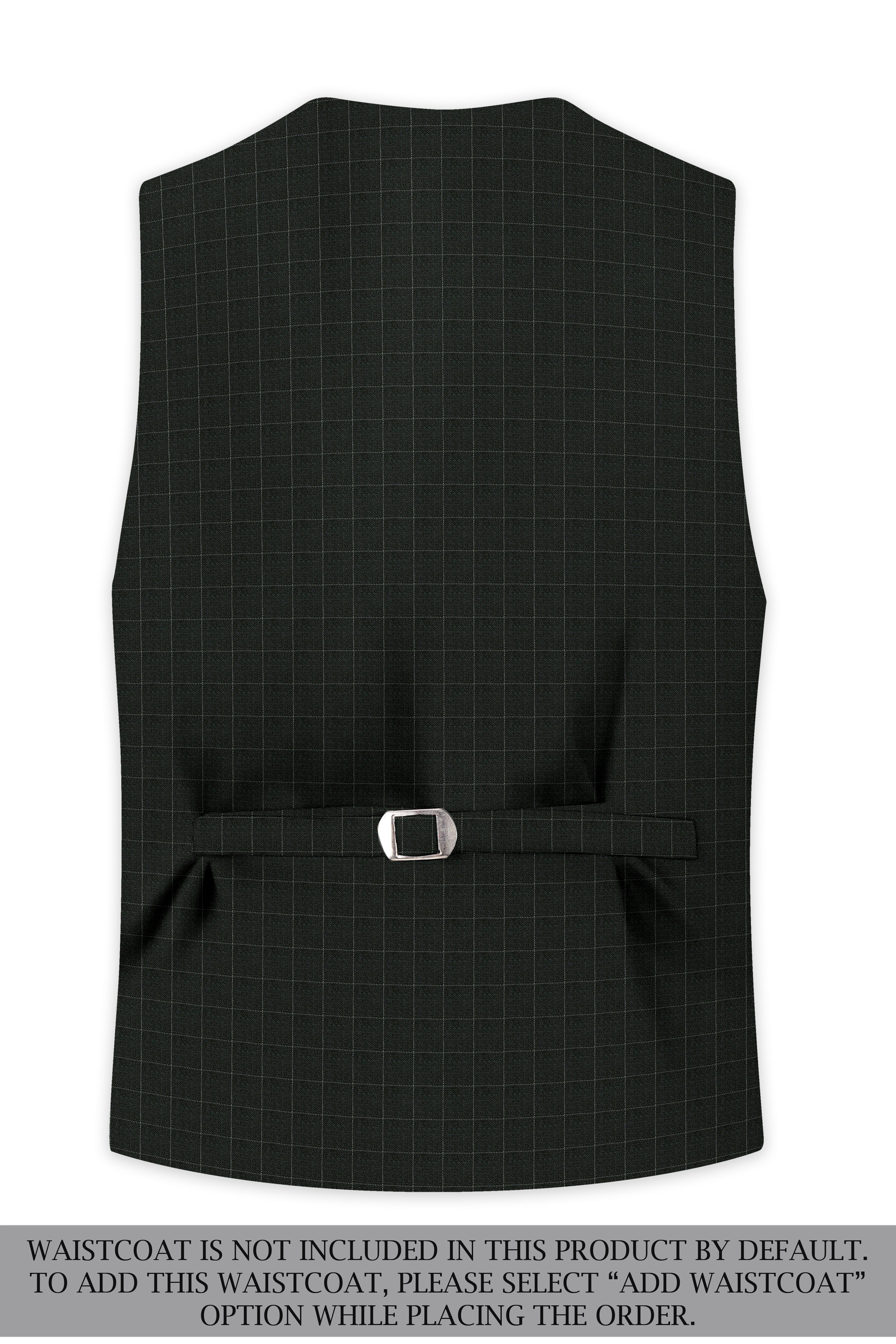 Dune Dark Green Subtle Checkered Double Breasted Suit