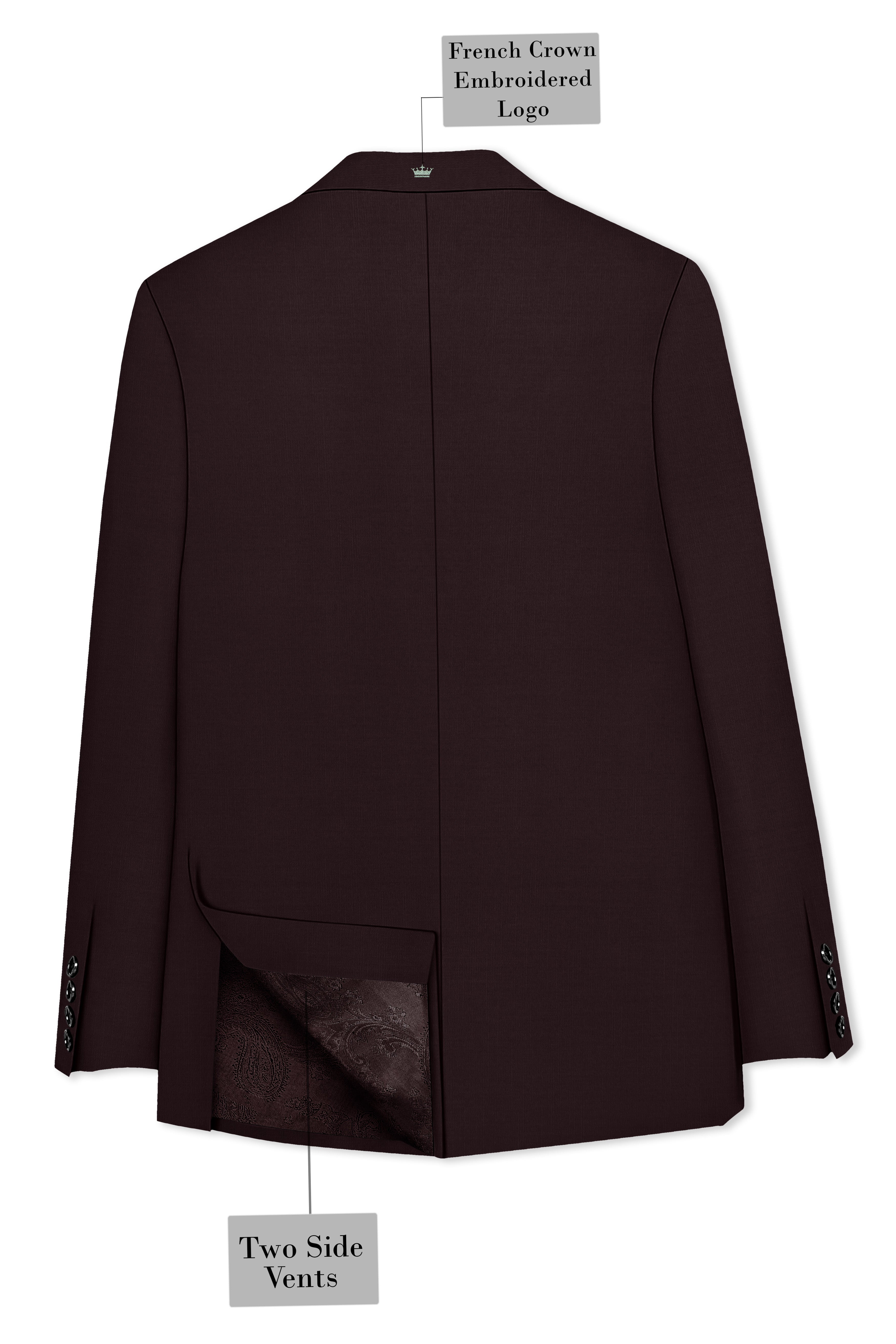 Woody Dark Brown Single Breasted Suit