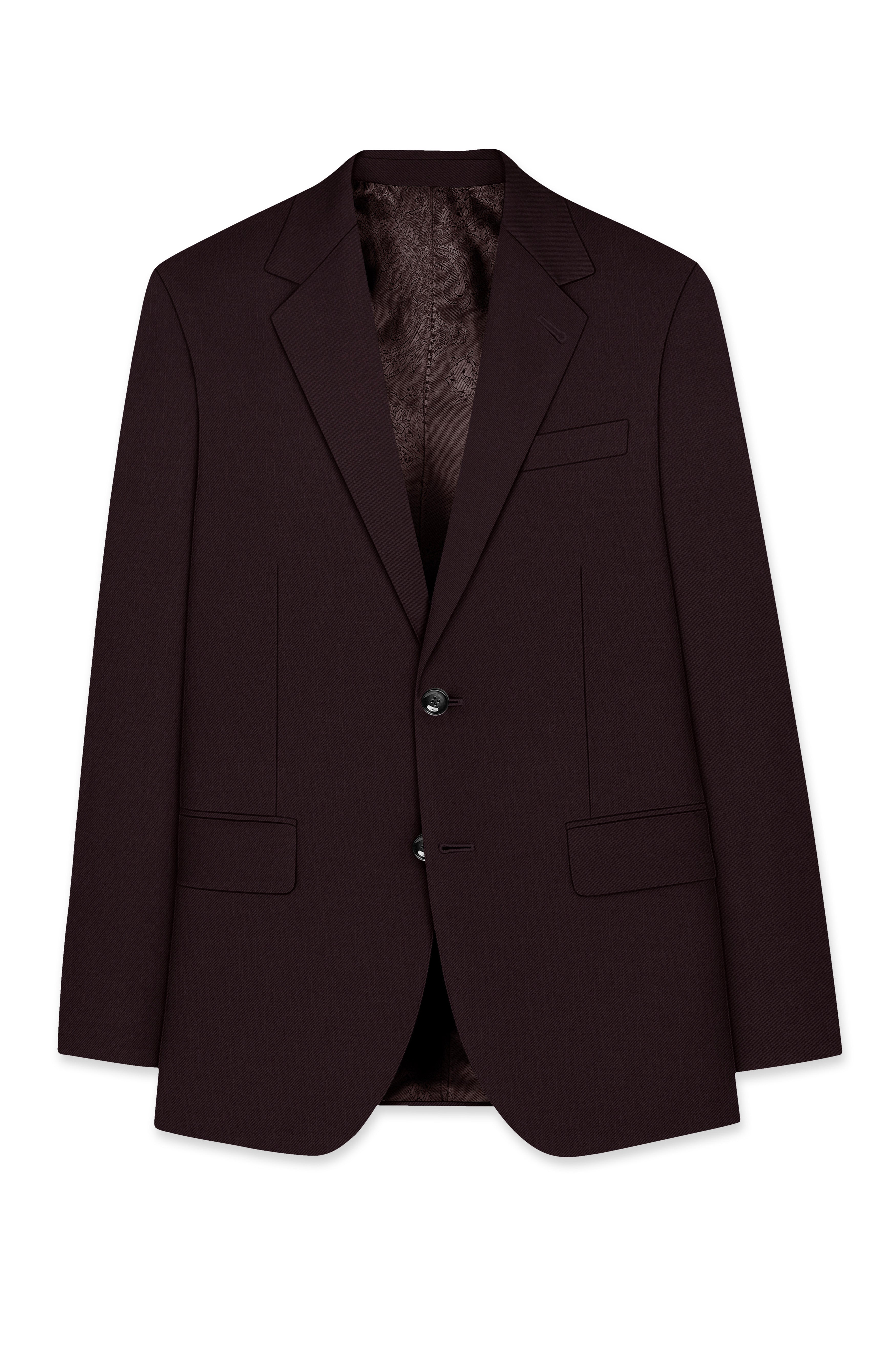 Woody Dark Brown Single Breasted Suit