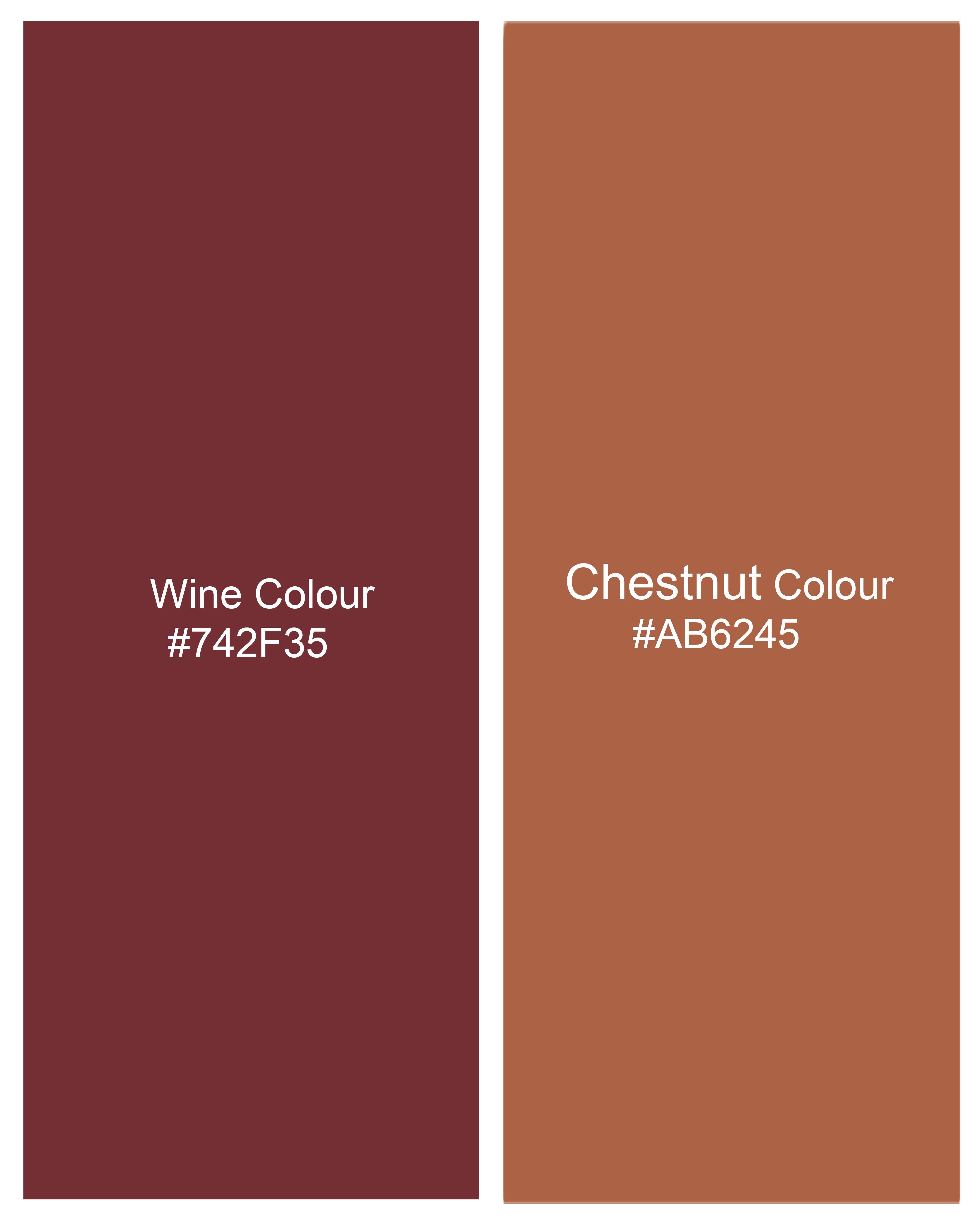 Wine and Chestnut Red Plaid Single Breasted Blazer