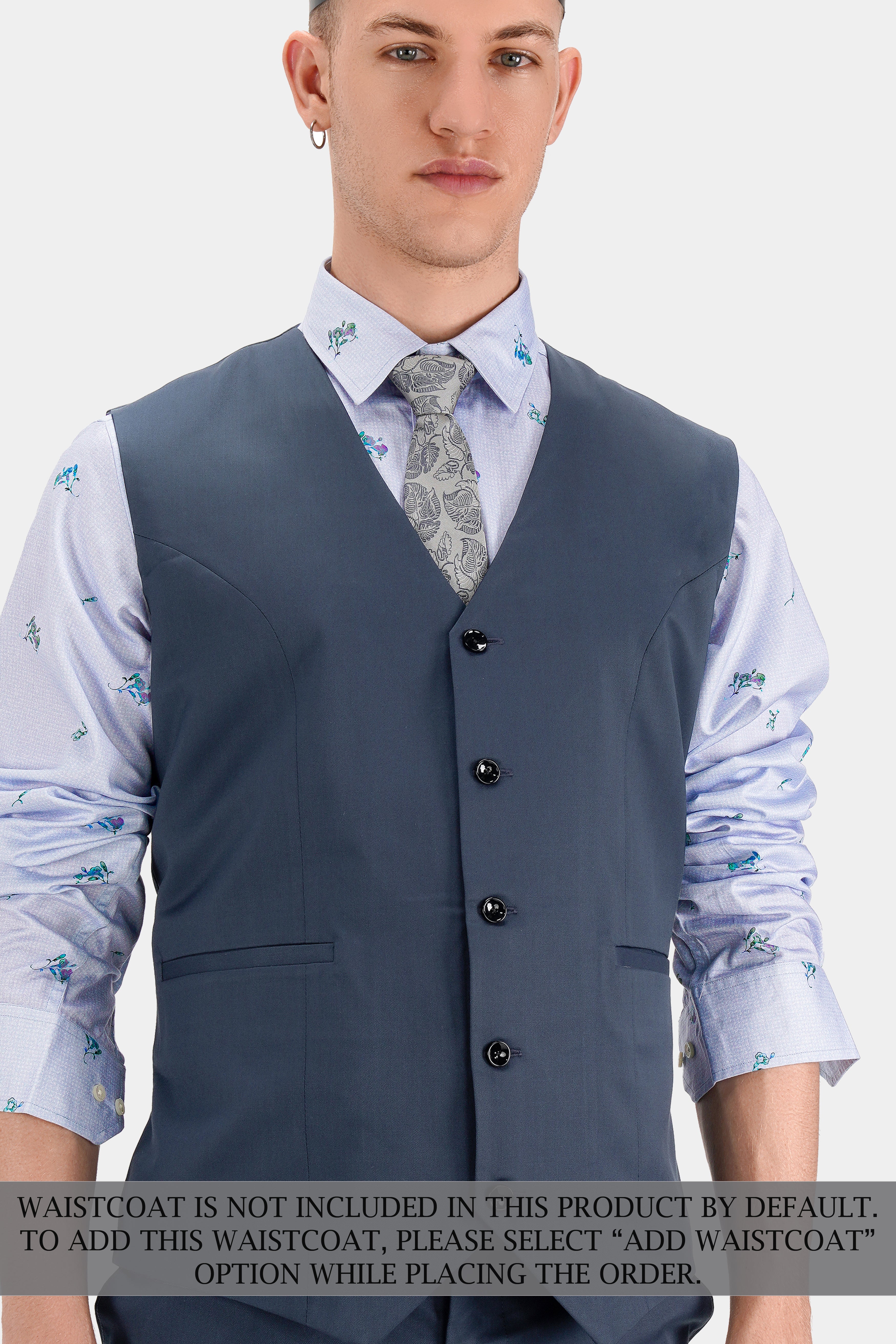 Dark Slate Blue Single Breasted Wool Rich Suit