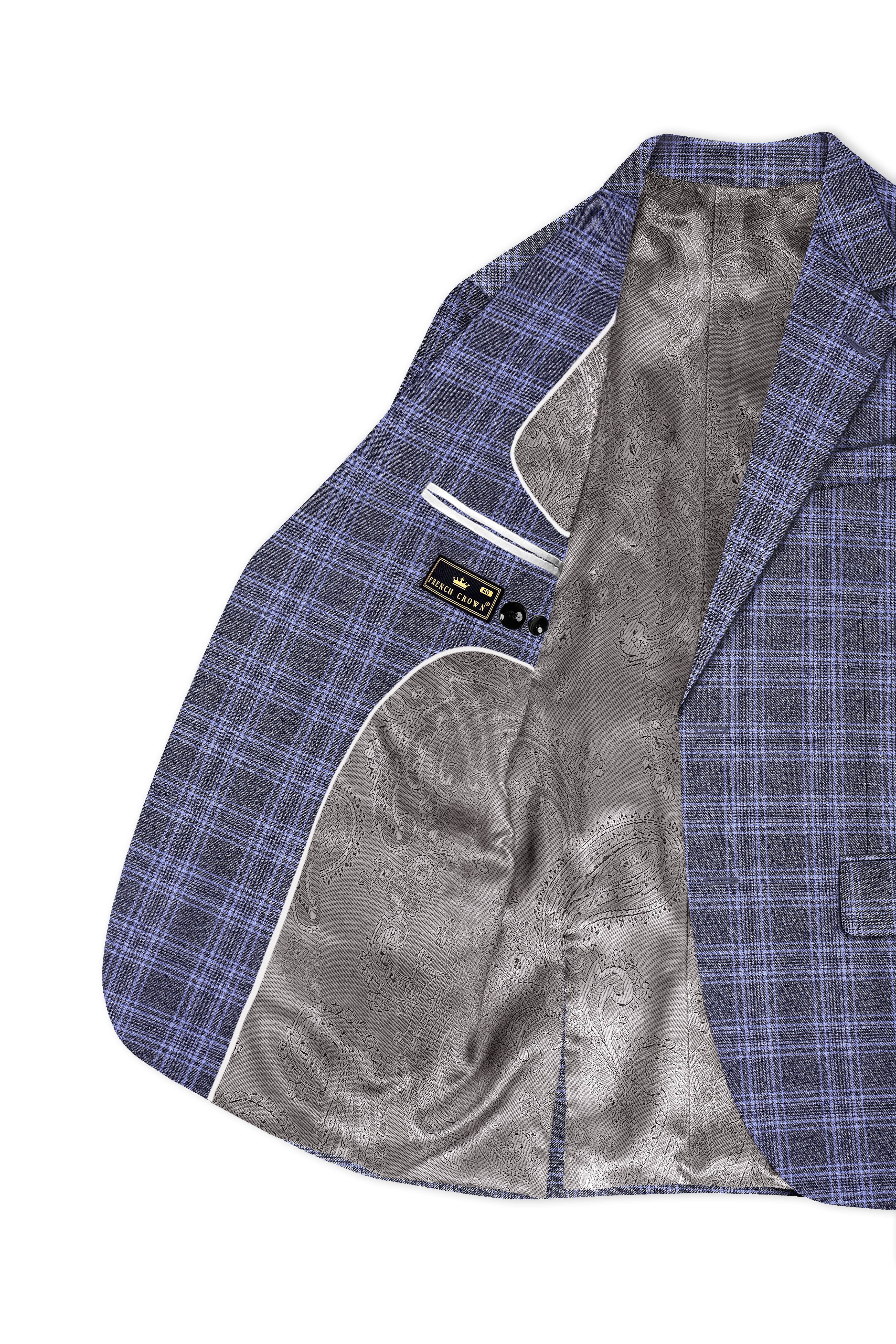 Ironside and Casper Gray Plaid Wool Rich Single Breasted Suit