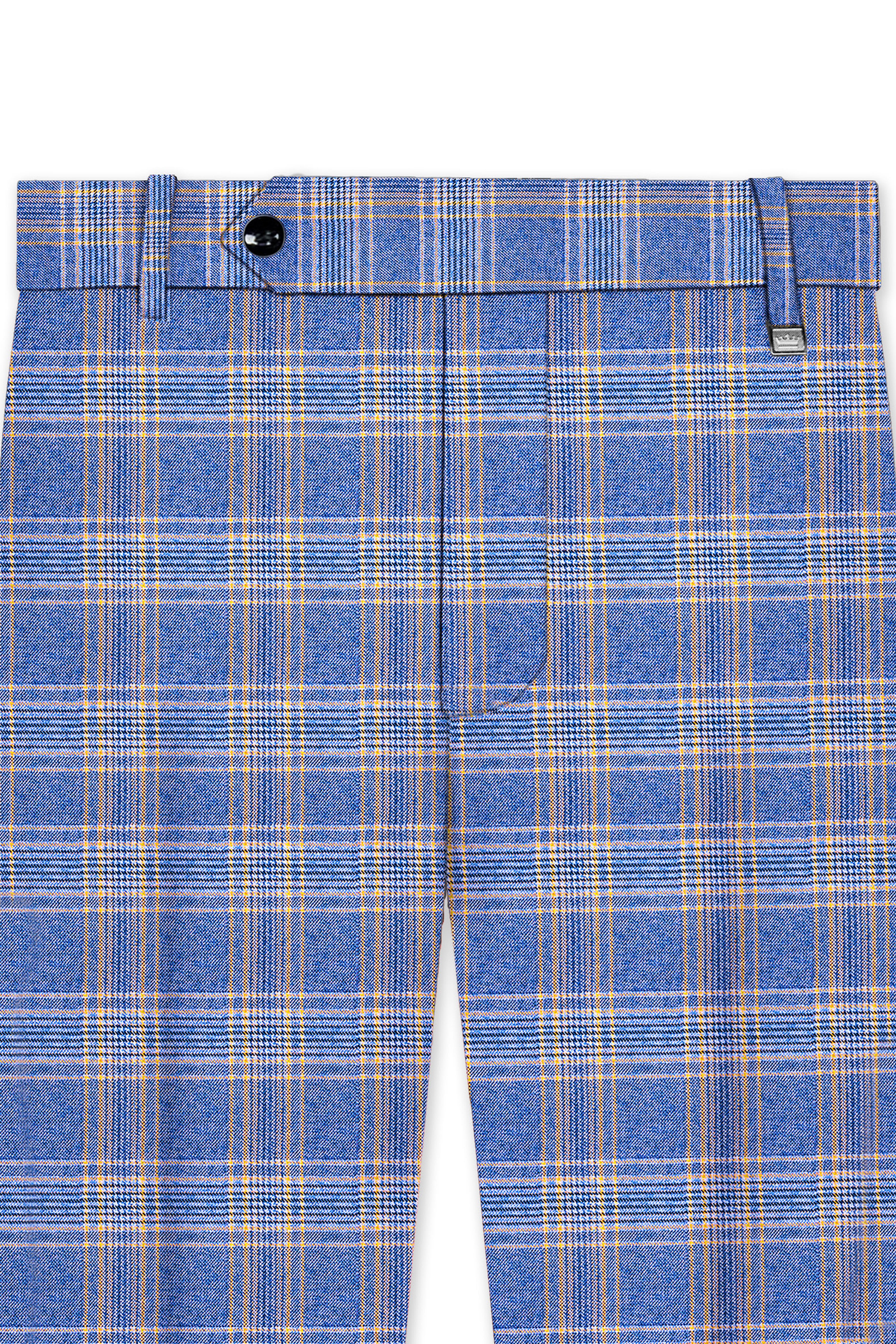 Waikawa Blue Plaid Single Breasted Wool Rich Suit