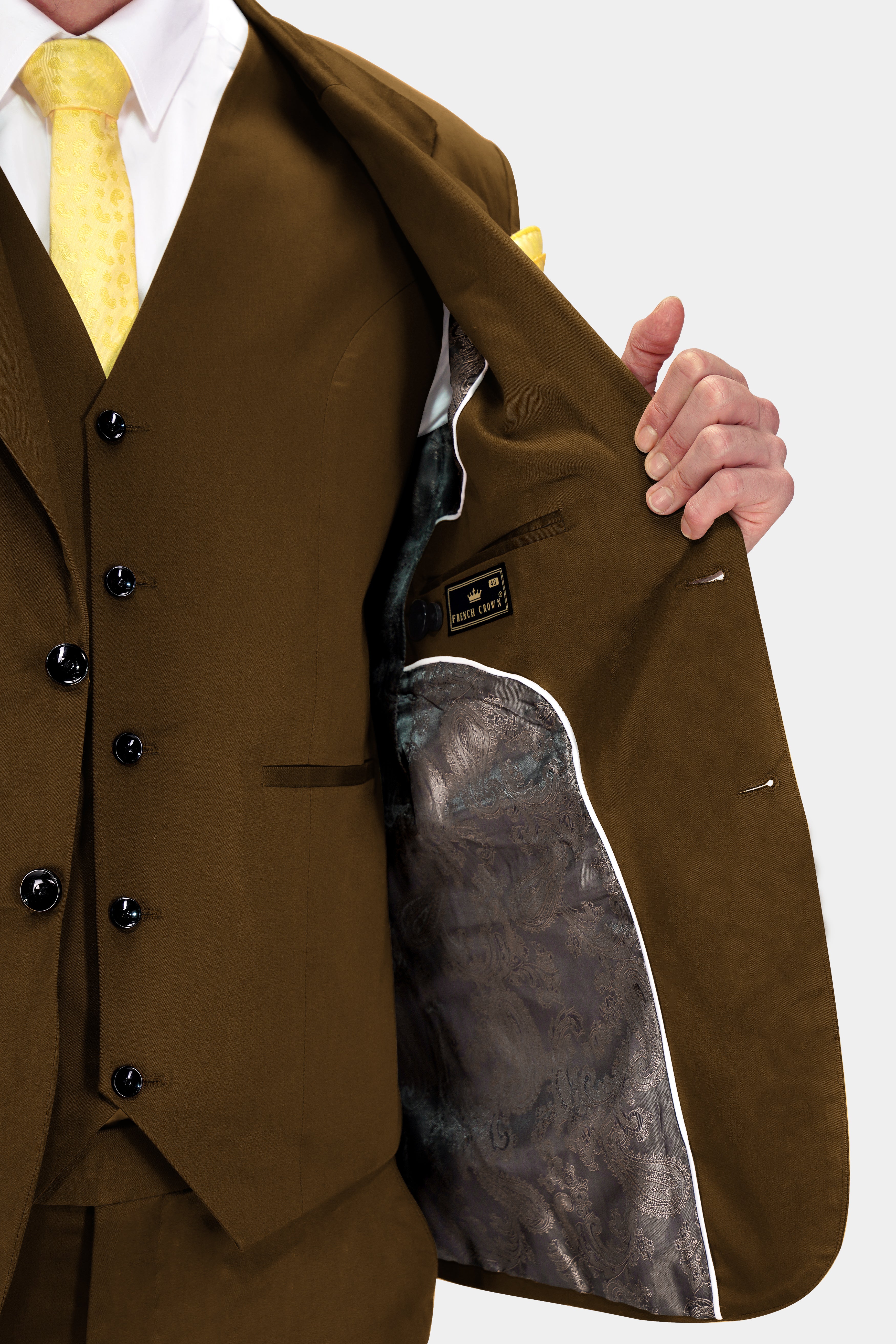Metallic Bronze Brown Premium Cotton Stretchable Traveler Suit ST2779-SB-36,ST2779-SB-38,ST2779-SB-40,ST2779-SB-42,ST2779-SB-44,ST2779-SB-46,ST2779-SB-48,ST2779-SB-50,ST2779-SB-52,ST2779-SB-54,ST2779-SB-56,ST2779-SB-58,ST2779-SB-60