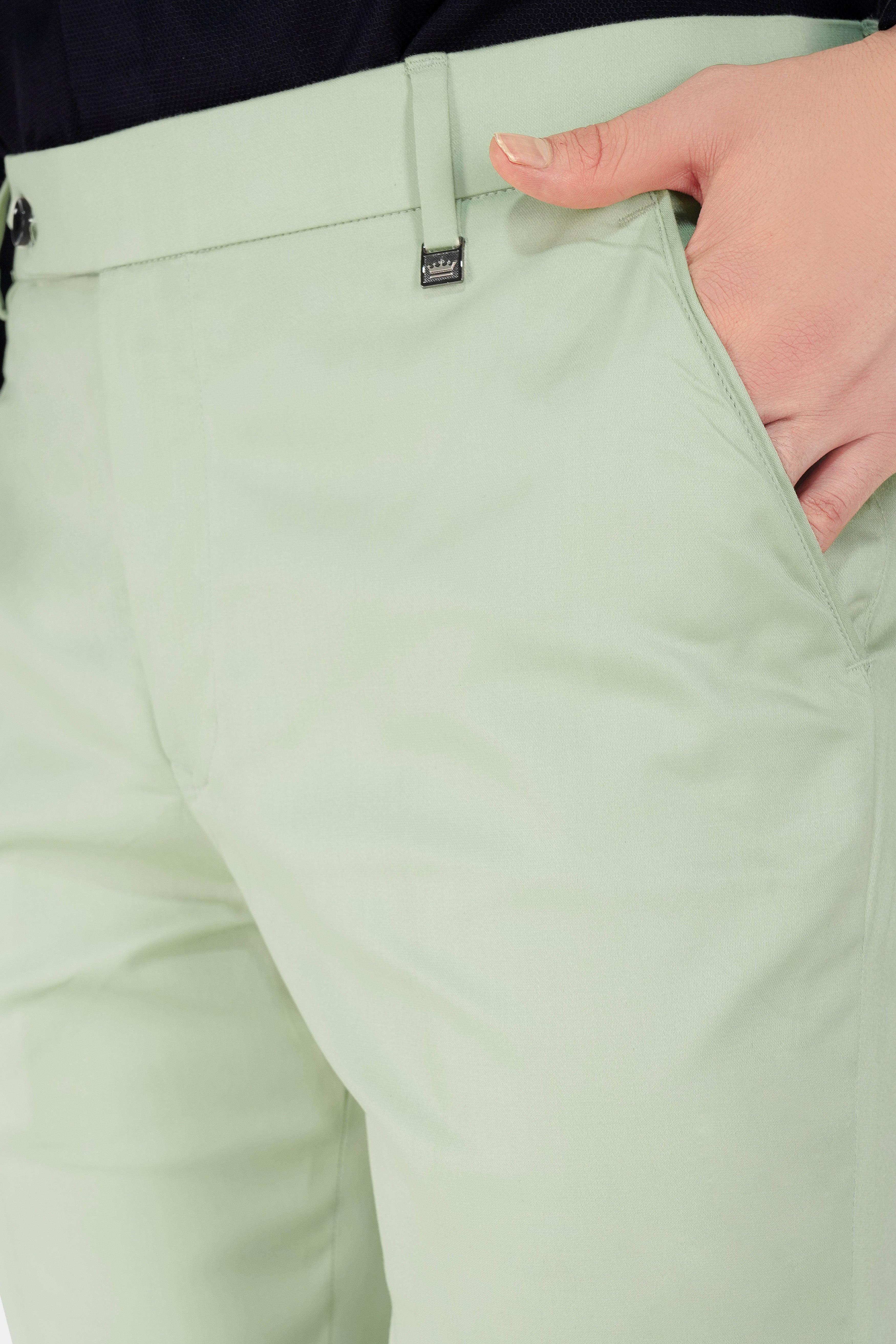 Coriander Green Premium Cotton Cross Buttoned Bandhgala  Stretchable Traveler Suit ST2797-CBG-36, ST2797-CBG-38, ST2797-CBG-40, ST2797-CBG-42, ST2797-CBG-44, ST2797-CBG-46, ST2797-CBG-48, ST2797-CBG-50, ST2797-CBG-52, ST2797-CBG-54, ST2797-CBG-56, ST2797-CBG-58, ST2797-CBG-60