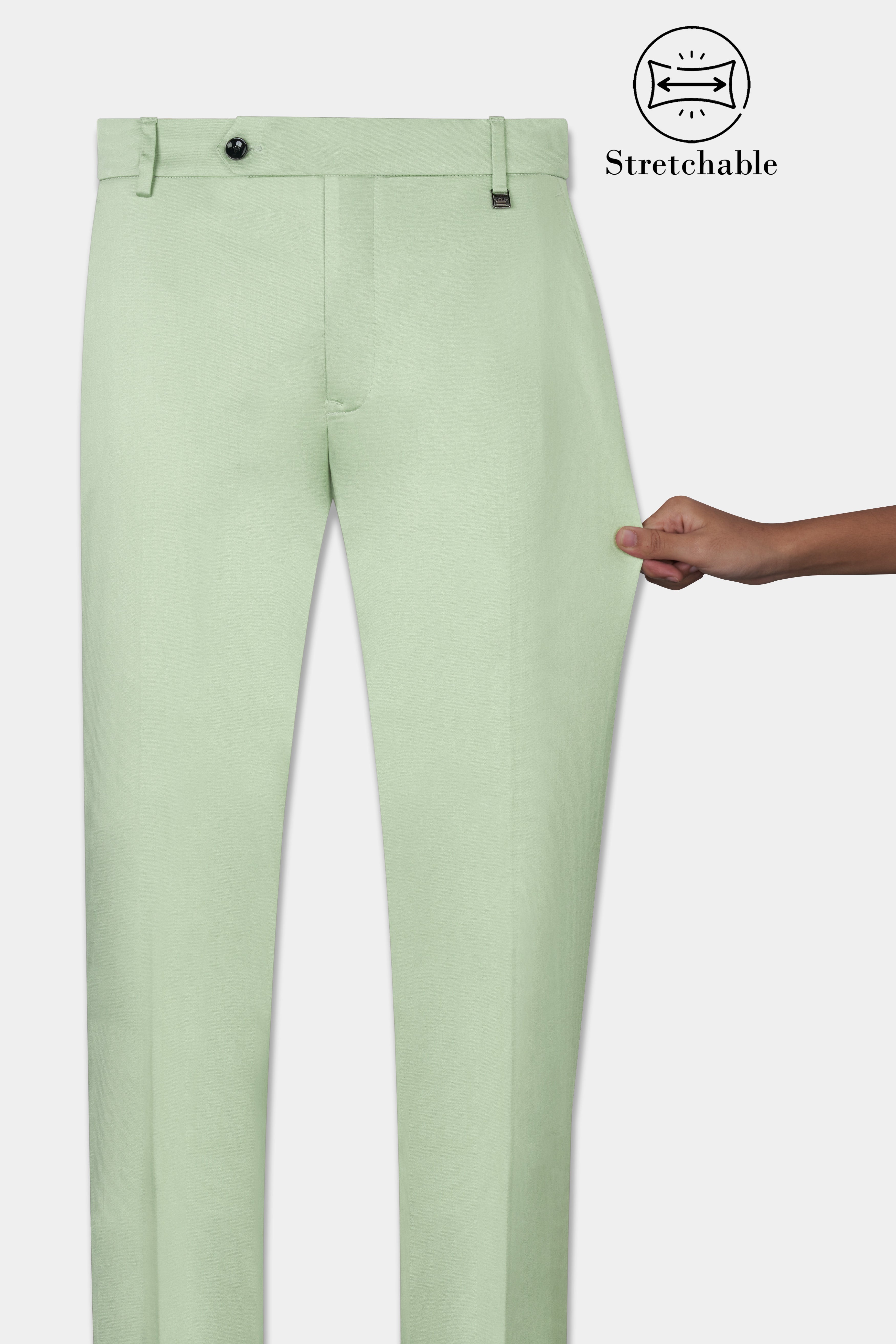 Coriander Green Premium Cotton Cross Buttoned Bandhgala  Stretchable Traveler Suit ST2797-CBG-36, ST2797-CBG-38, ST2797-CBG-40, ST2797-CBG-42, ST2797-CBG-44, ST2797-CBG-46, ST2797-CBG-48, ST2797-CBG-50, ST2797-CBG-52, ST2797-CBG-54, ST2797-CBG-56, ST2797-CBG-58, ST2797-CBG-60