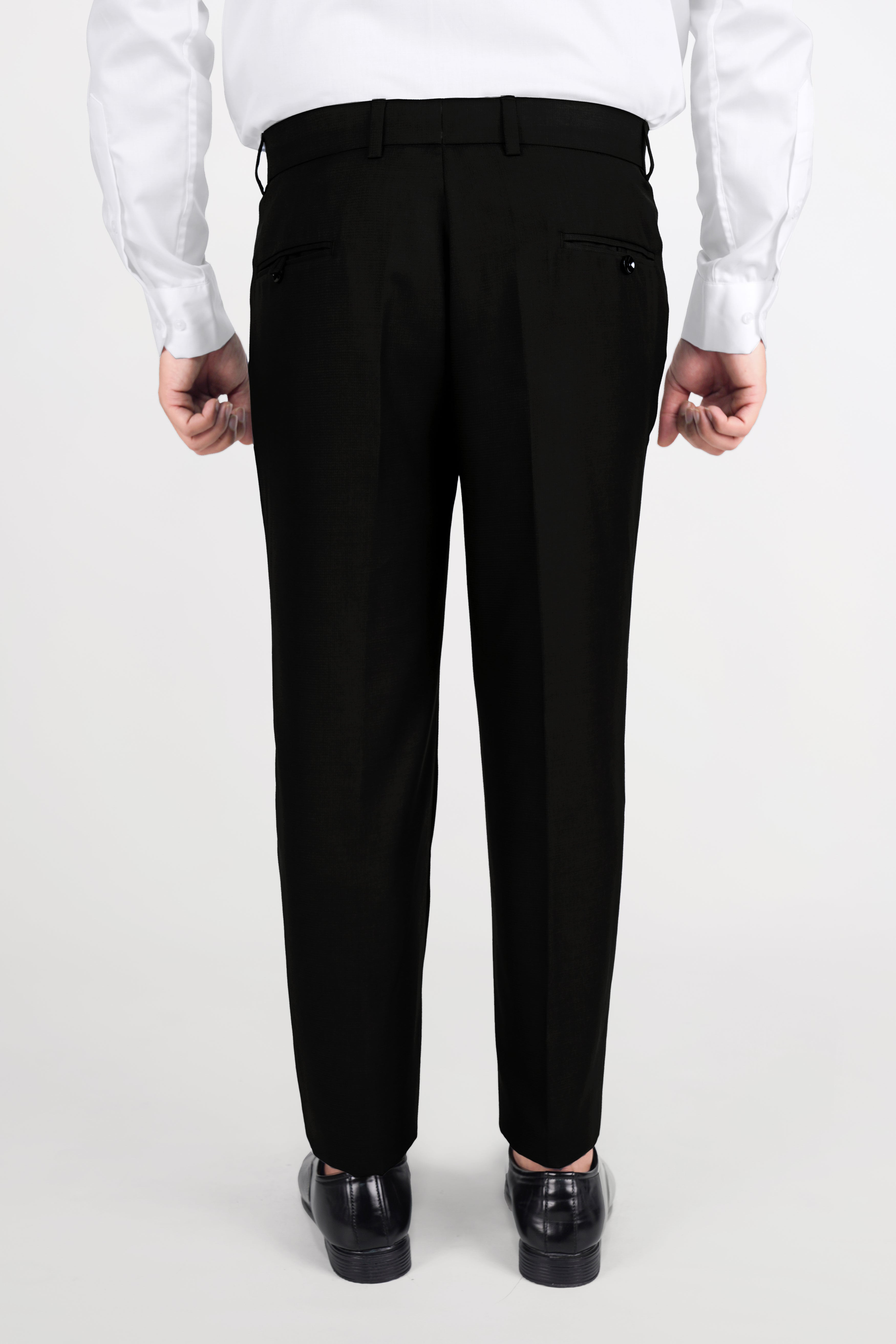 Jade Black Wool Rich Bandhgala Suit ST2818-BG-36,ST2818-BG-38,ST2818-BG-40,ST2818-BG-42,ST2818-BG-44,ST2818-BG-46,ST2818-BG-48,ST2818-BG-50,ST2818-BG-52,ST2818-BG-54,ST2818-BG-56,ST2818-BG-58,ST2818-BG-60