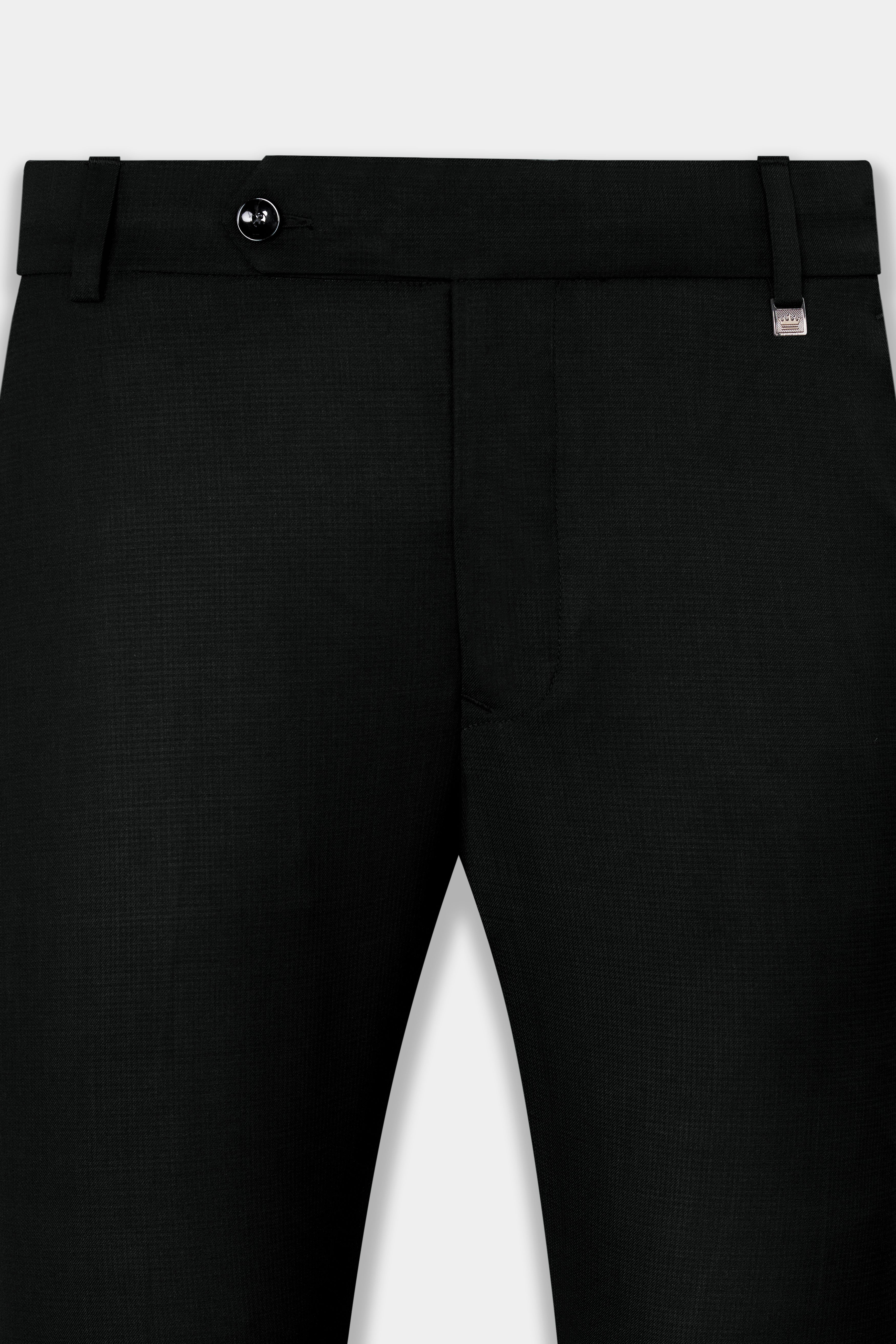 Jade Black Wool Rich Bandhgala Suit ST2818-BG-36,ST2818-BG-38,ST2818-BG-40,ST2818-BG-42,ST2818-BG-44,ST2818-BG-46,ST2818-BG-48,ST2818-BG-50,ST2818-BG-52,ST2818-BG-54,ST2818-BG-56,ST2818-BG-58,ST2818-BG-60