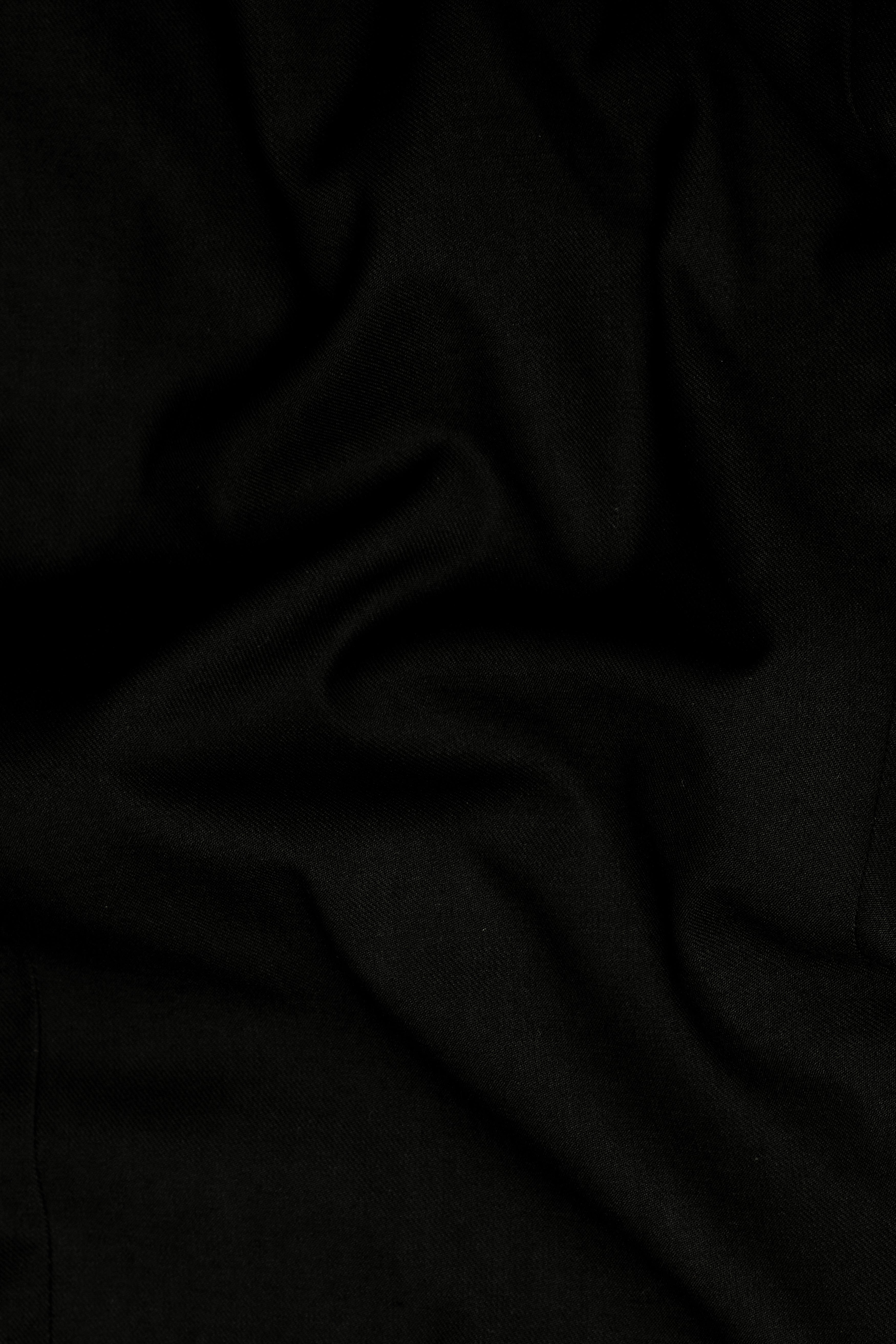Jade Black Wool Rich Cross Buttoned Bandhgala Designer Stretchable Traveler Suit ST2819-CBG-D171-36,ST2819-CBG-D171-38,ST2819-CBG-D171-40,ST2819-CBG-D171-42,ST2819-CBG-D171-44,ST2819-CBG-D171-46,ST2819-CBG-D171-48,ST2819-CBG-D171-50,ST2819-CBG-D171-52,ST2819-CBG-D171-54,ST2819-CBG-D171-56,ST2819-CBG-D171-58,ST2819-CBG-D171-60