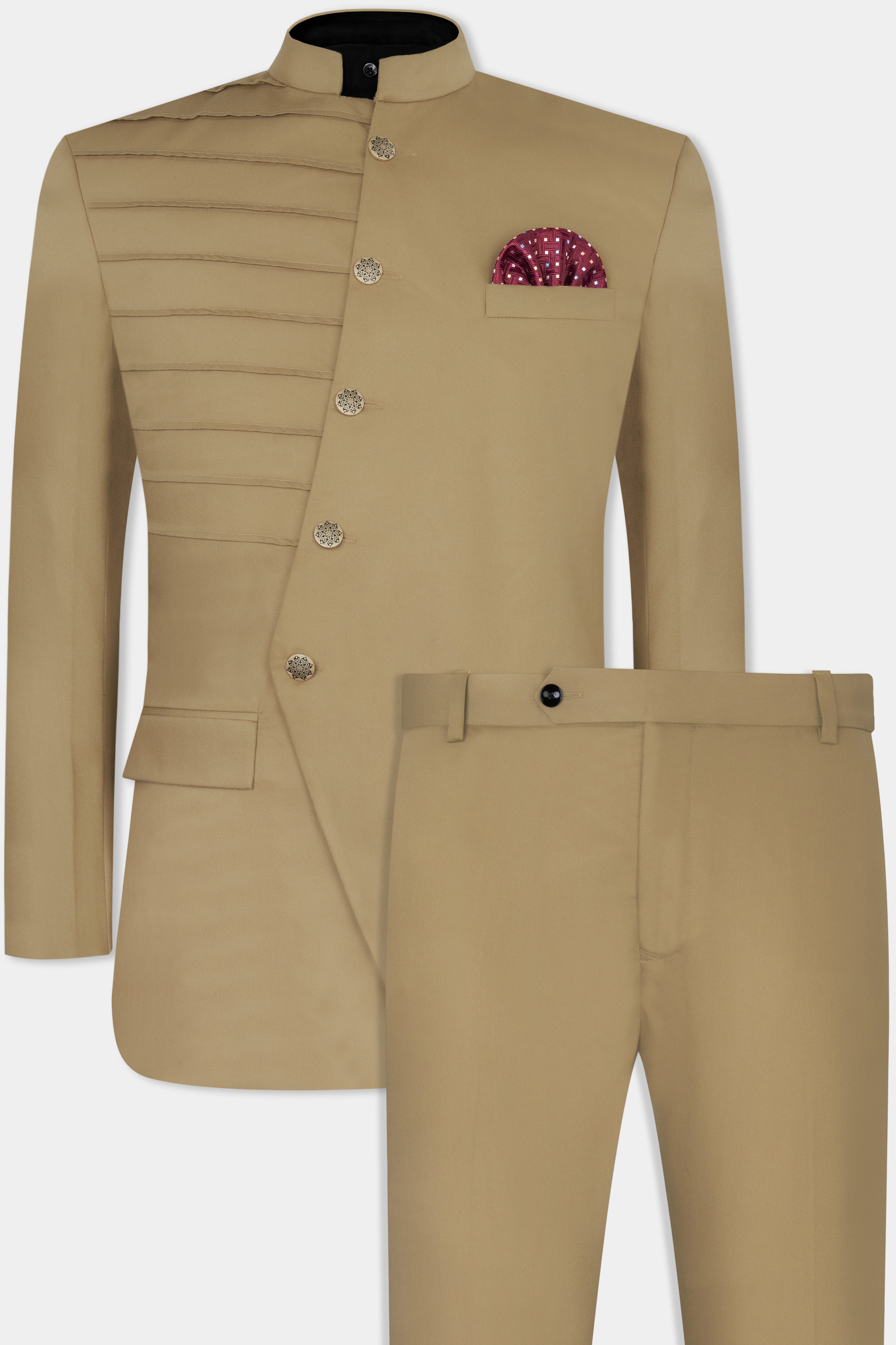 Sandrift Brown Wool Rich Bandhgala Designer Suit ST2858-BG-D356-36,ST2858-BG-D356-38,ST2858-BG-D356-40,ST2858-BG-D356-42,ST2858-BG-D356-44,ST2858-BG-D356-46,ST2858-BG-D356-48,ST2858-BG-D356-50,ST2858-BG-D356-52,ST2858-BG-D356-54,ST2858-BG-D356-56,ST2858-BG-D356-58,ST2858-BG-D356-60