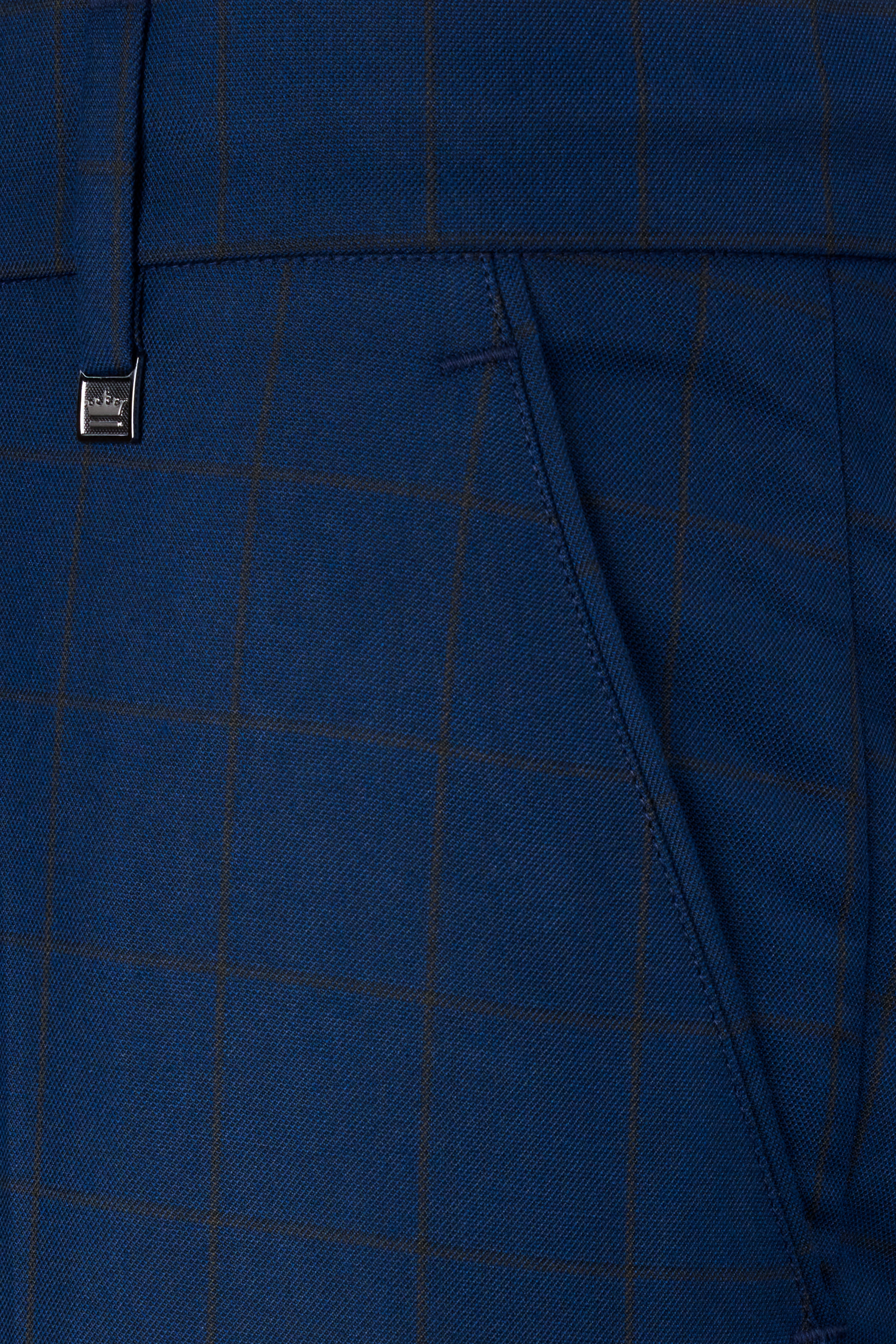 Tangaroa Blue and Subtle Black Checkered Wool Rich Suit ST2871-SB-36,ST2871-SB-38,ST2871-SB-40,ST2871-SB-42,ST2871-SB-44,ST2871-SB-46,ST2871-SB-48,ST2871-SB-50,ST2871-SB-52,ST2871-SB-54,ST2871-SB-56,ST2871-SB-58,ST2871-SB-60