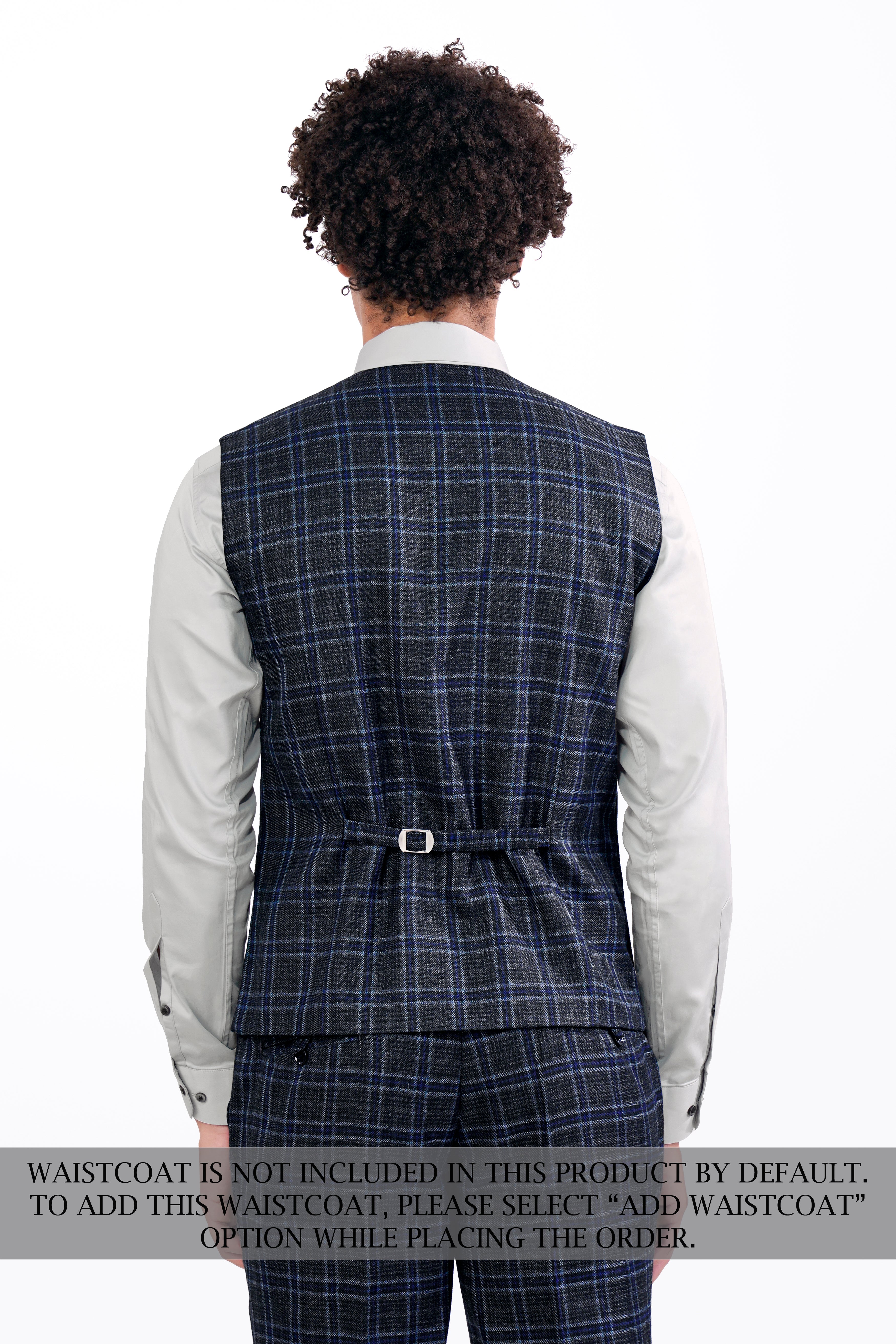 Bleached Black and Marine Blue Plaid Double Breasted Tweed Suit ST2907-DB-36,ST2907-DB-38,ST2907-DB-40,ST2907-DB-42,ST2907-DB-44,ST2907-DB-46,ST2907-DB-48,ST2907-DB-50,ST2907-DB-52,ST2907-DB-54,ST2907-DB-56,ST2907-DB-58,ST2907-DB-60