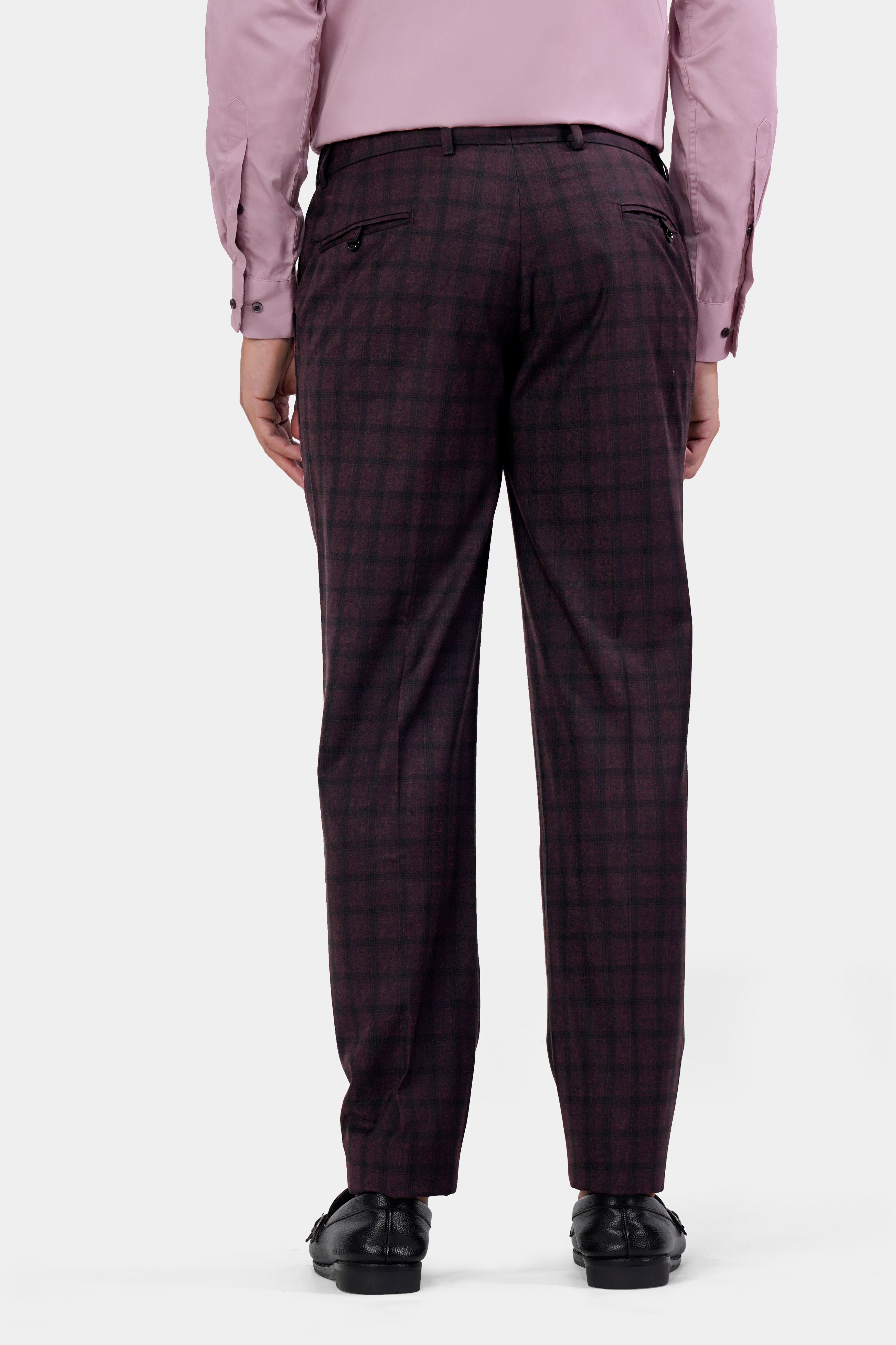 Cinder Purple Checkered Double Breasted Wool Rich Suit ST2916-DB-36,ST2916-DB-38,ST2916-DB-40,ST2916-DB-42,ST2916-DB-44,ST2916-DB-46,ST2916-DB-48,ST2916-DB-50,ST2916-DB-52,ST2916-DB-54,ST2916-DB-56,ST2916-DB-58,ST2916-DB-60