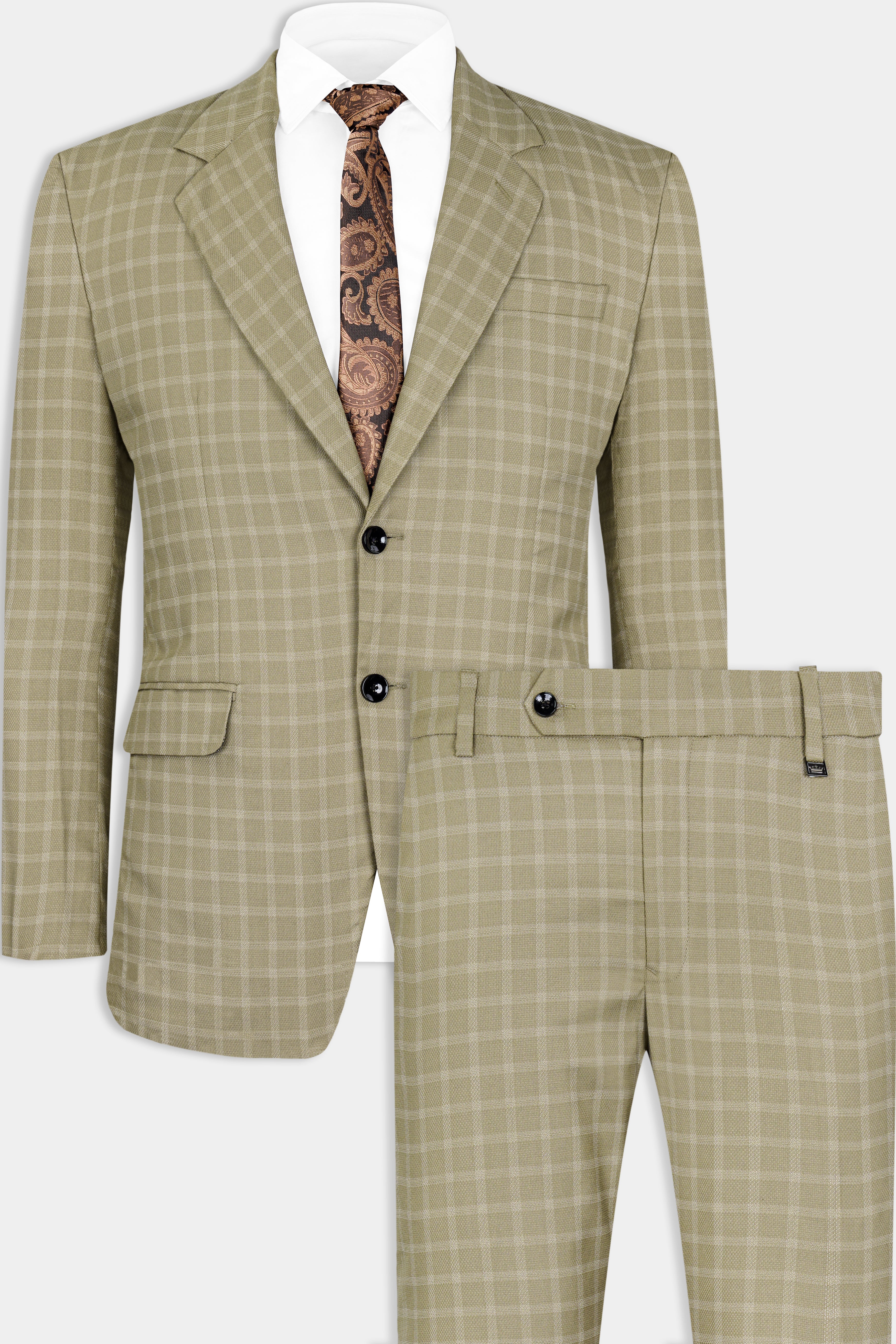 Sandrift Brown Checkered Wool Rich Single Breasted Suit ST2931-SB-36,ST2931-SB-38,ST2931-SB-40,ST2931-SB-42,ST2931-SB-44,ST2931-SB-46,ST2931-SB-48,ST2931-SB-50,ST2931-SB-52,ST2931-SB-54,ST2931-SB-56,ST2931-SB-58,ST2931-SB-60