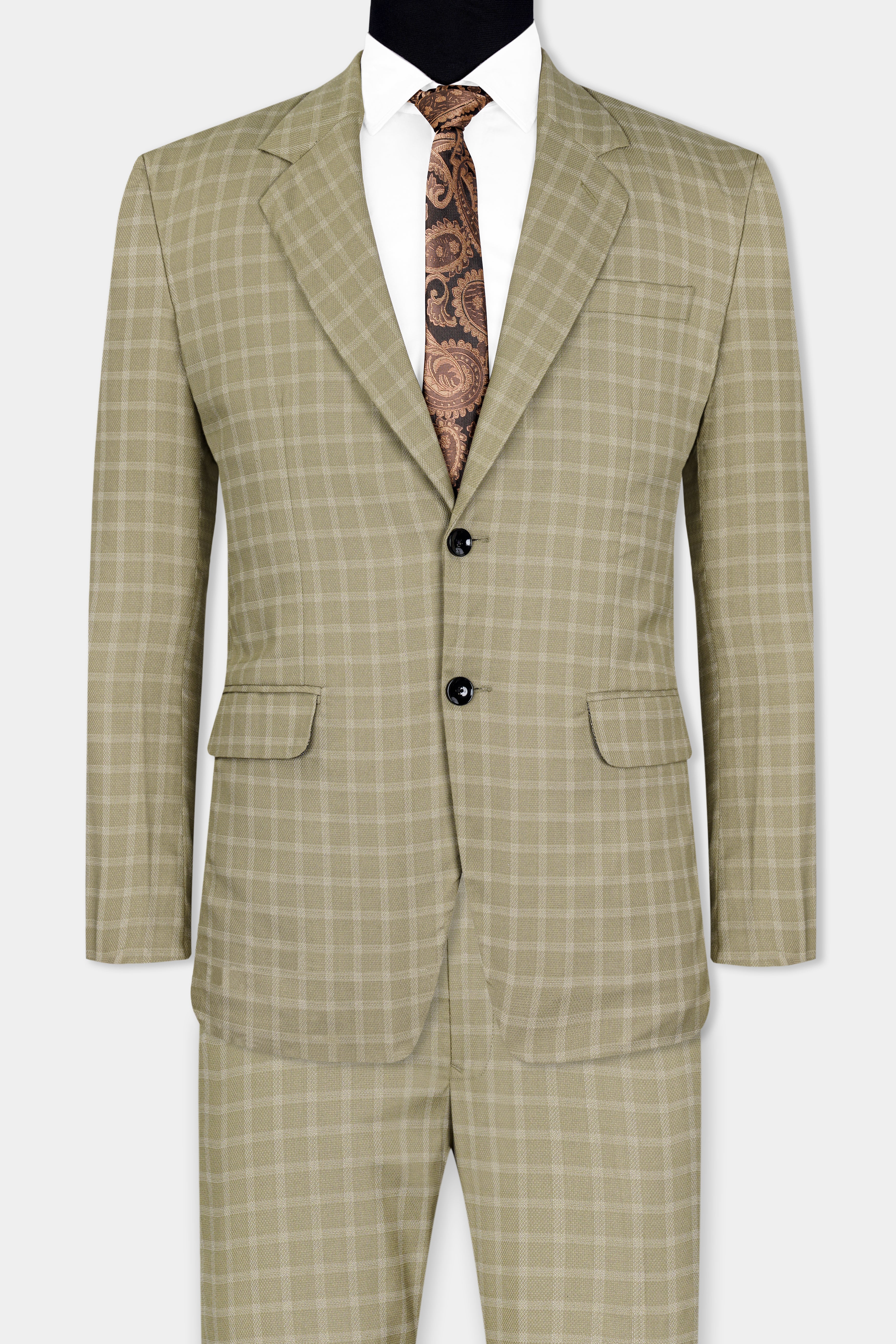 Sandrift Brown Checkered Wool Rich Single Breasted Suit ST2931-SB-36,ST2931-SB-38,ST2931-SB-40,ST2931-SB-42,ST2931-SB-44,ST2931-SB-46,ST2931-SB-48,ST2931-SB-50,ST2931-SB-52,ST2931-SB-54,ST2931-SB-56,ST2931-SB-58,ST2931-SB-60