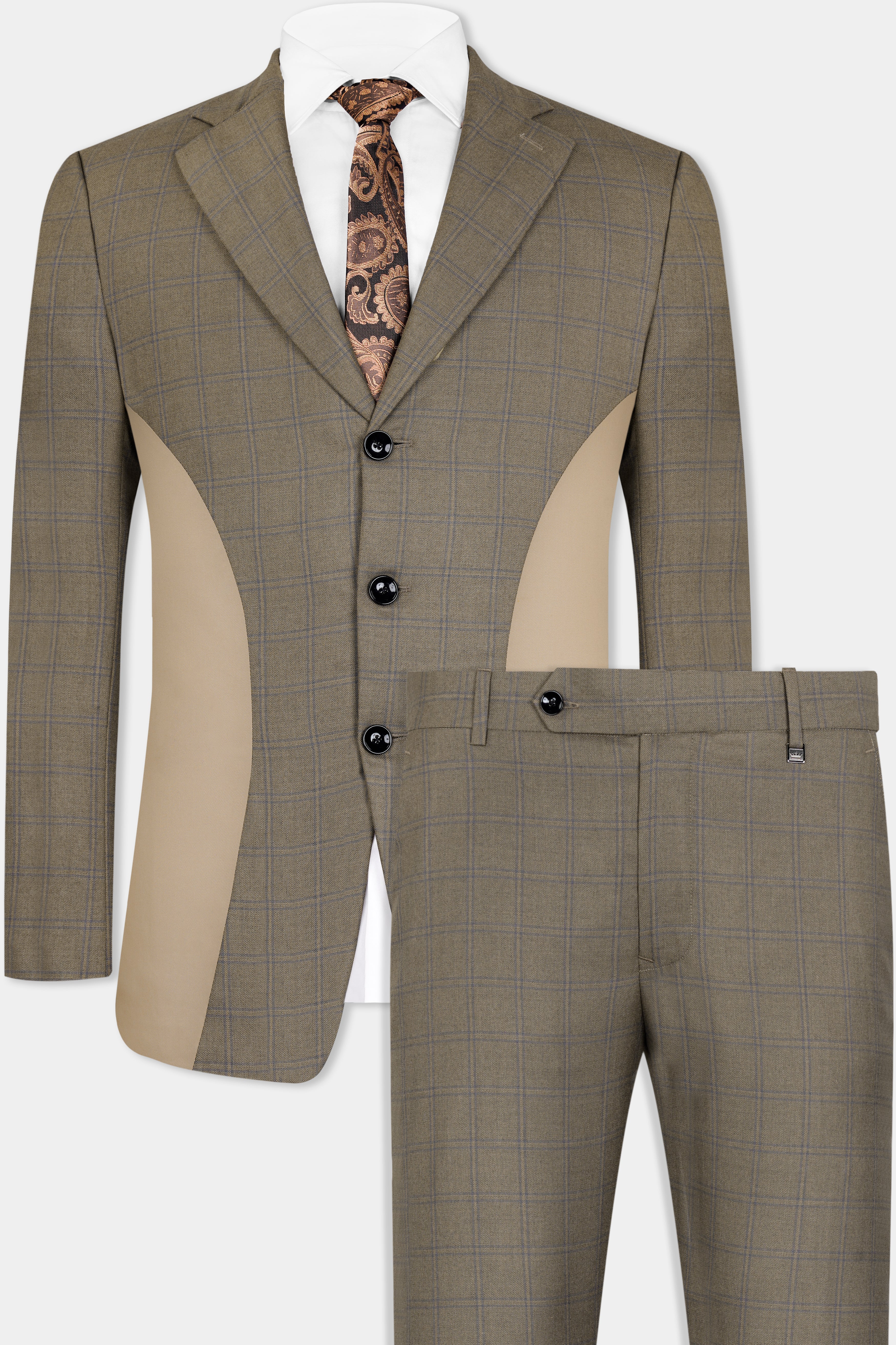 Makara Brown Checkered and Tortilla Brown Wool Rich Designer Suit ST2936-SB-D48-36,ST2936-SB-D48-38,ST2936-SB-D48-40,ST2936-SB-D48-42,ST2936-SB-D48-44,ST2936-SB-D48-46,ST2936-SB-D48-48,ST2936-SB-D48-50,ST2936-SB-D48-52,ST2936-SB-D48-54,ST2936-SB-D48-56,ST2936-SB-D48-58,ST2936-SB-D48-60