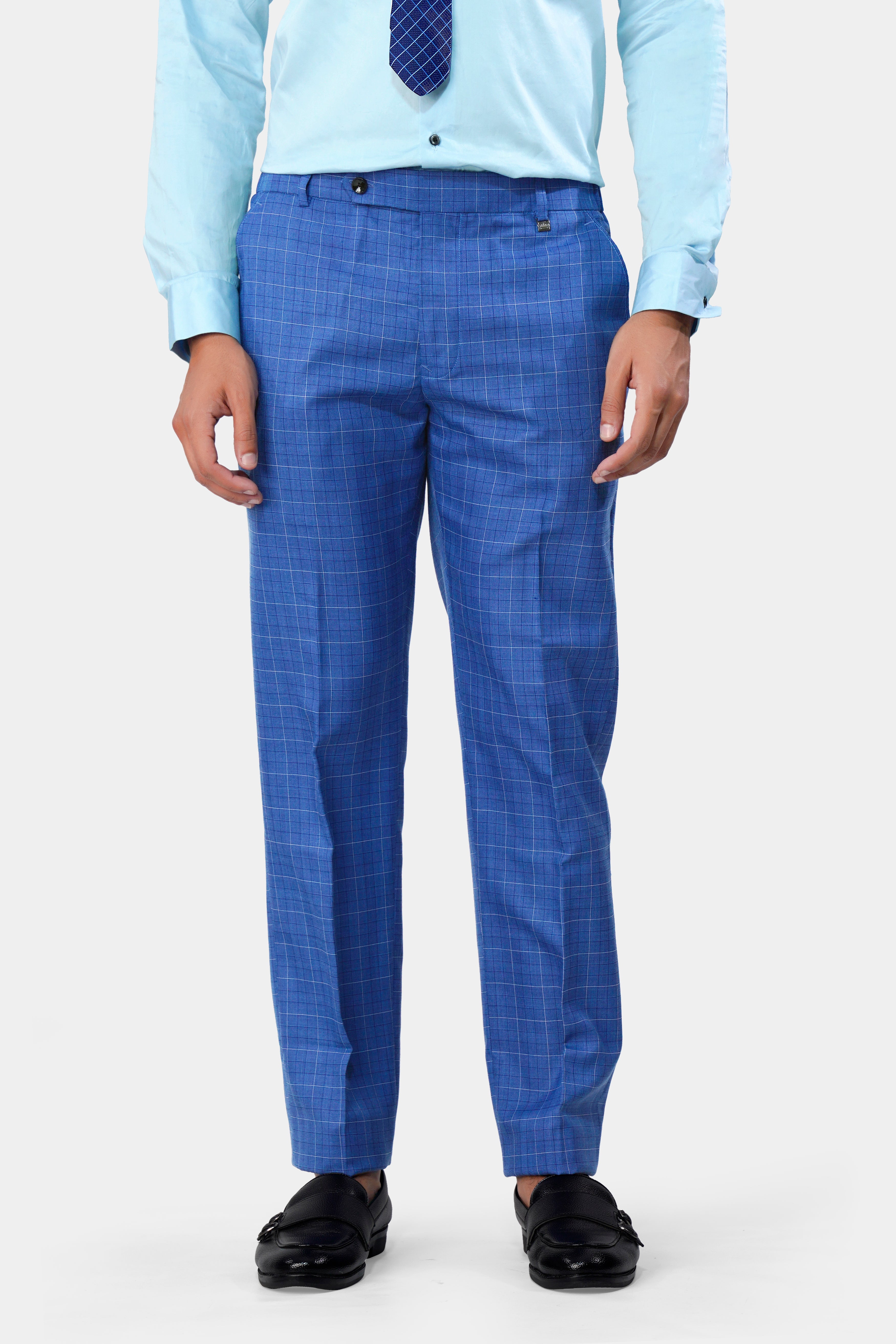 Cobalt Blue Checkered Wool Rich Double Breasted Suit ST2947-DB-36,ST2947-DB-38,ST2947-DB-40,ST2947-DB-42,ST2947-DB-44,ST2947-DB-46,ST2947-DB-48,ST2947-DB-50,ST2947-DB-52,ST2947-DB-54,ST2947-DB-56,ST2947-DB-58,ST2947-DB-60