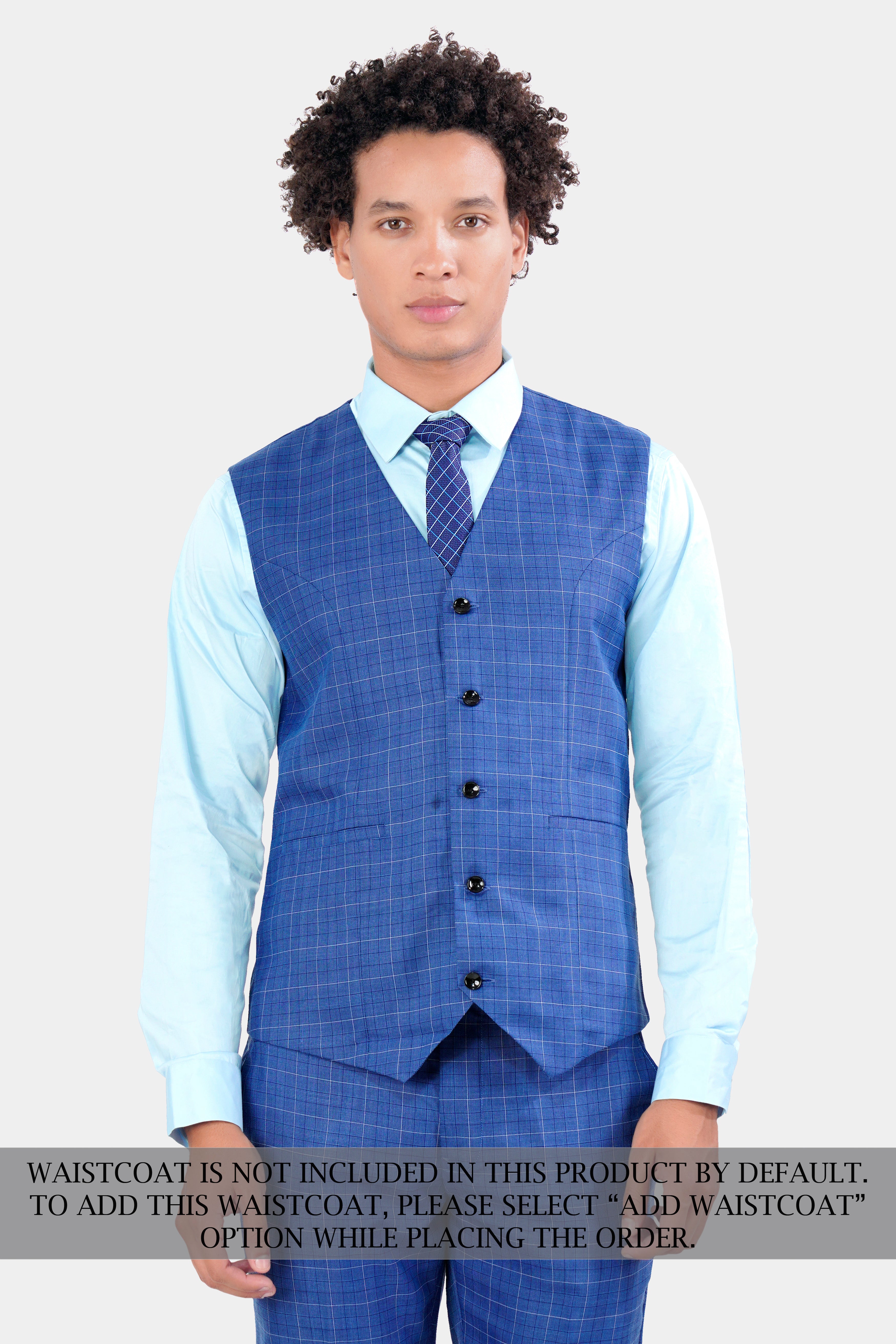 Cobalt Blue Checkered Wool Rich Double Breasted Suit ST2947-DB-36,ST2947-DB-38,ST2947-DB-40,ST2947-DB-42,ST2947-DB-44,ST2947-DB-46,ST2947-DB-48,ST2947-DB-50,ST2947-DB-52,ST2947-DB-54,ST2947-DB-56,ST2947-DB-58,ST2947-DB-60