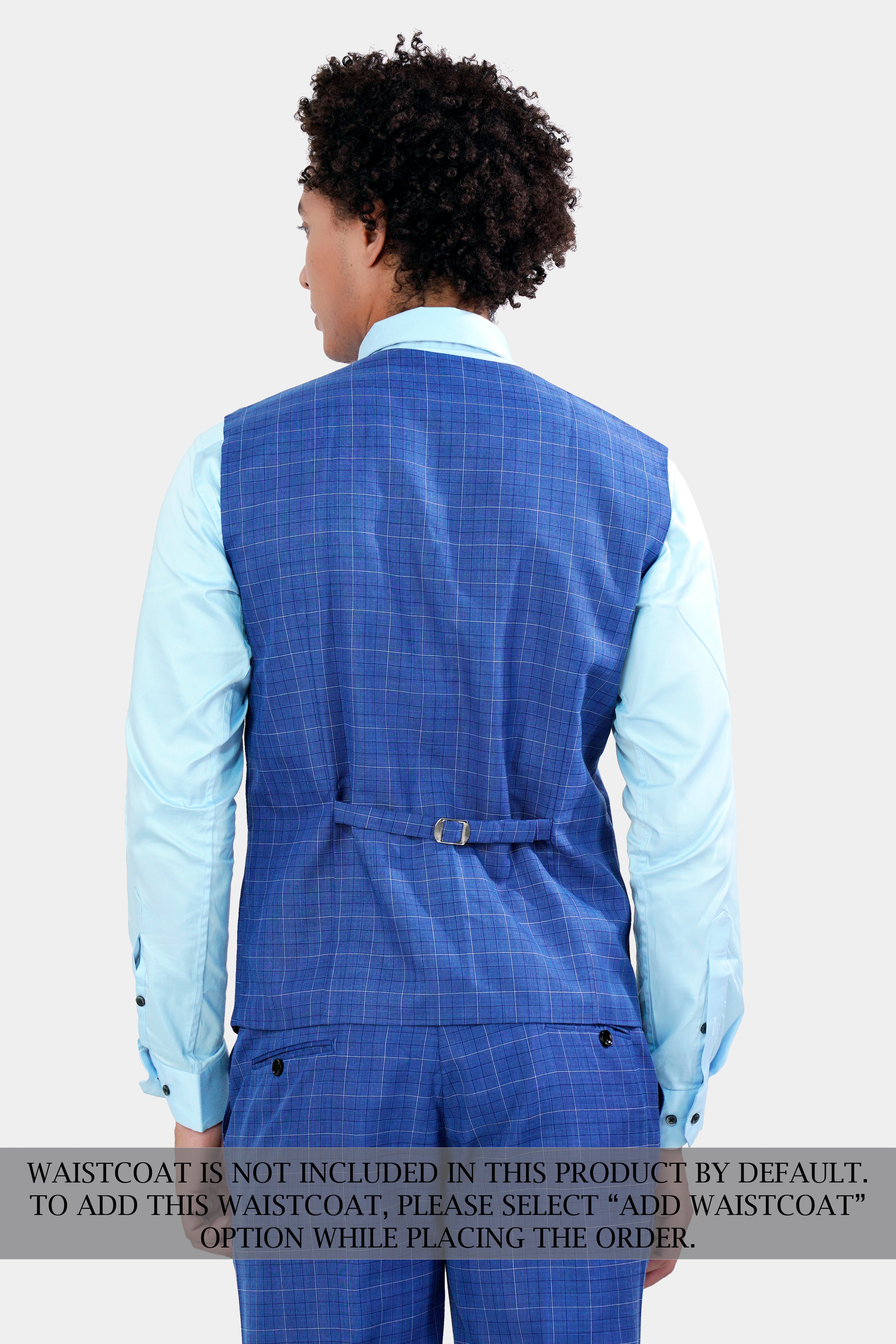 Cobalt Blue Checkered Wool Rich Double Breasted Suit ST2947-DB-36,ST2947-DB-38,ST2947-DB-40,ST2947-DB-42,ST2947-DB-44,ST2947-DB-46,ST2947-DB-48,ST2947-DB-50,ST2947-DB-52,ST2947-DB-54,ST2947-DB-56,ST2947-DB-58,ST2947-DB-60
