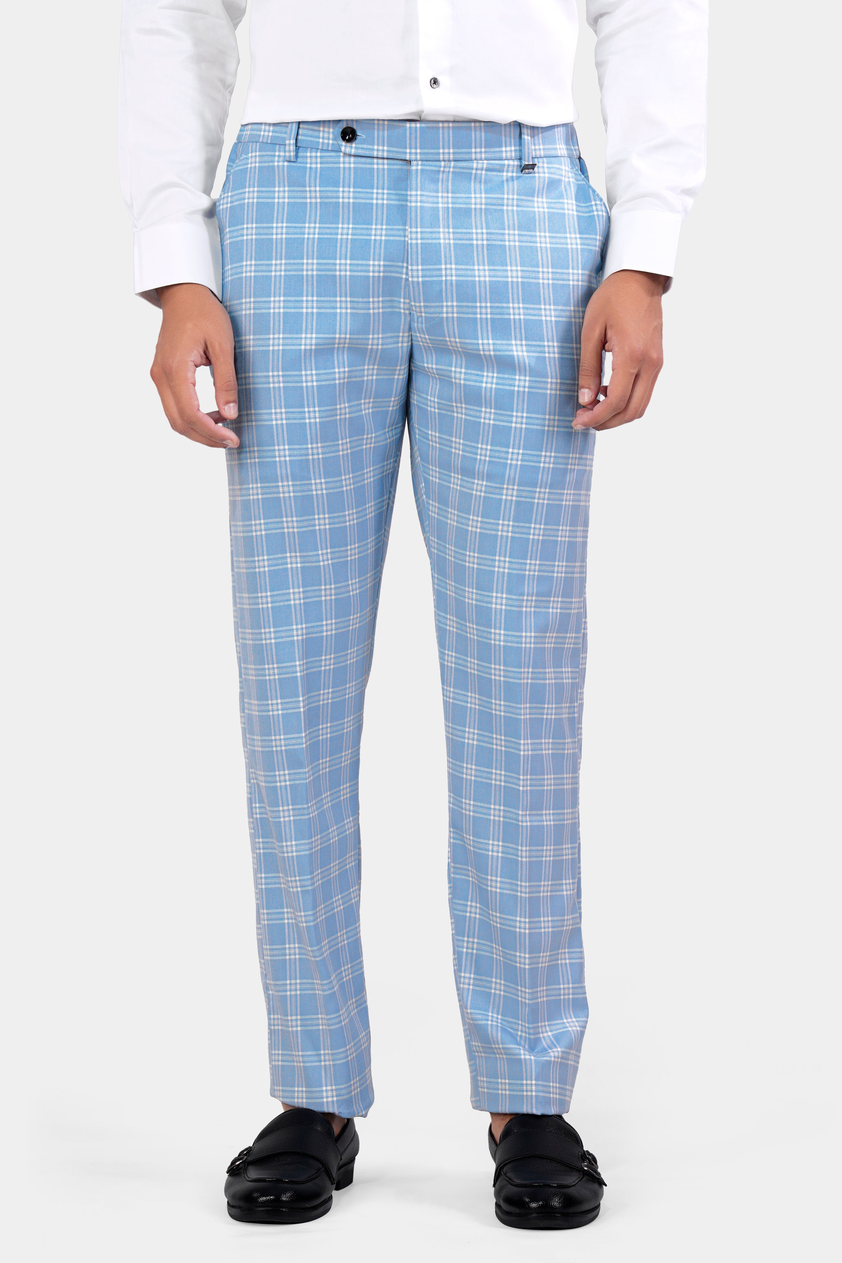 Casper Blue and Brandy Brown Plaid Wool Rich Cross Buttoned Bandhgala Designer Suit ST2959-CBG-D61-36,ST2959-CBG-D61-38,ST2959-CBG-D61-40,ST2959-CBG-D61-42,ST2959-CBG-D61-44,ST2959-CBG-D61-46,ST2959-CBG-D61-48,ST2959-CBG-D61-50,ST2959-CBG-D61-52,ST2959-CBG-D61-54,ST2959-CBG-D61-56,ST2959-CBG-D61-58,ST2959-CBG-D61-60