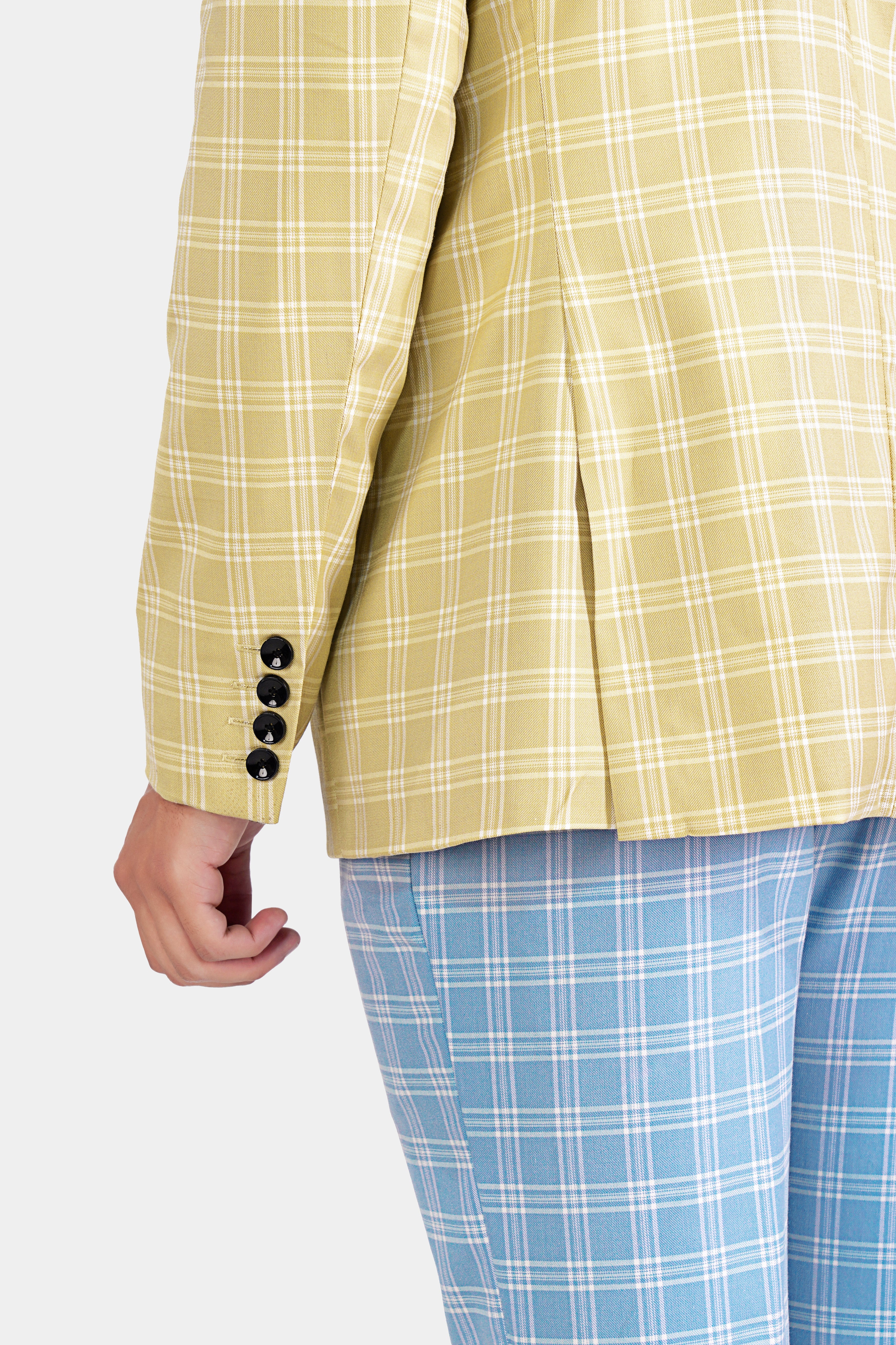 Casper Blue and Brandy Brown Plaid Wool Rich Cross Buttoned Bandhgala Designer Suit ST2959-CBG-D61-36,ST2959-CBG-D61-38,ST2959-CBG-D61-40,ST2959-CBG-D61-42,ST2959-CBG-D61-44,ST2959-CBG-D61-46,ST2959-CBG-D61-48,ST2959-CBG-D61-50,ST2959-CBG-D61-52,ST2959-CBG-D61-54,ST2959-CBG-D61-56,ST2959-CBG-D61-58,ST2959-CBG-D61-60