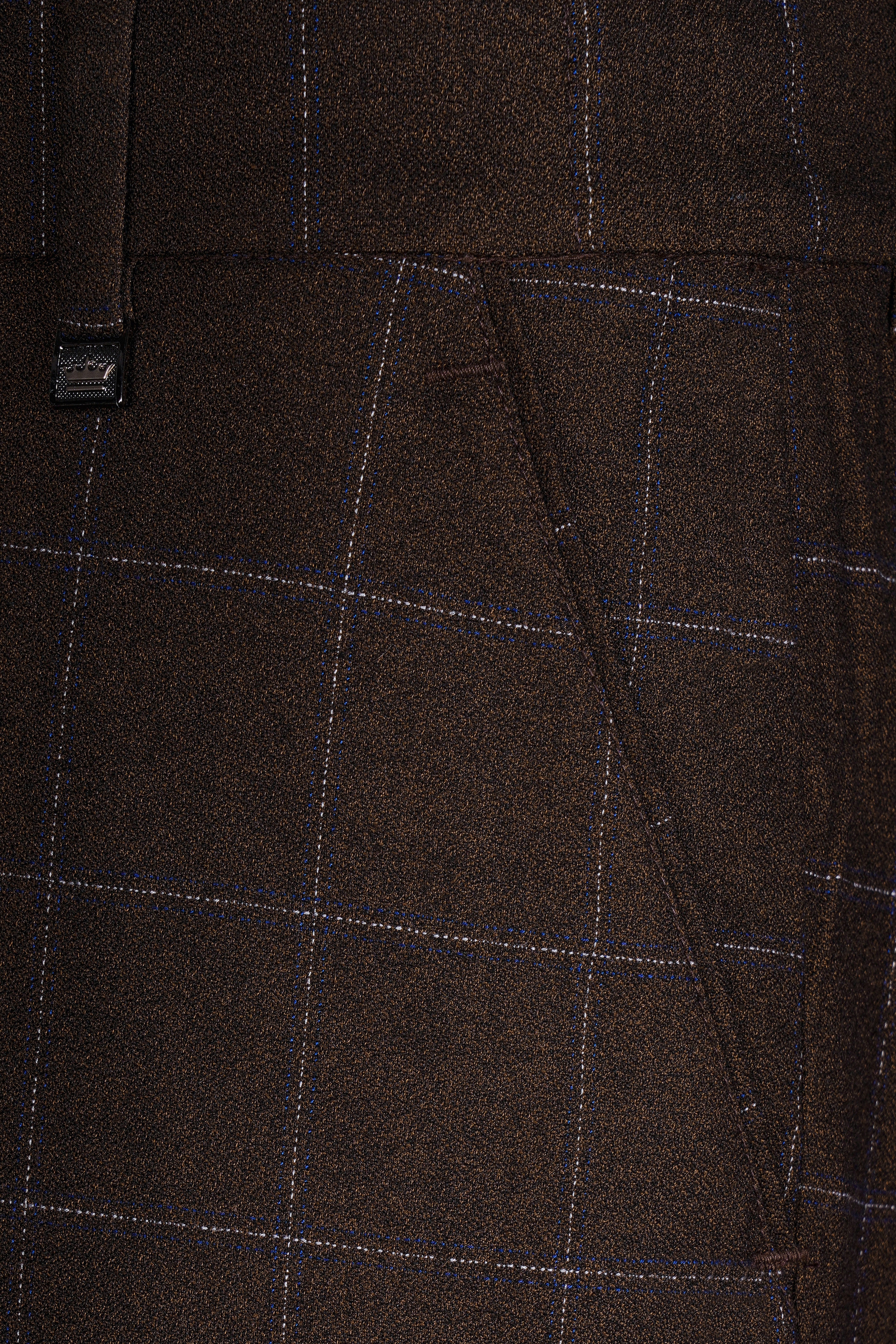 Chicory Brown Windowpane Wool Rich Suit