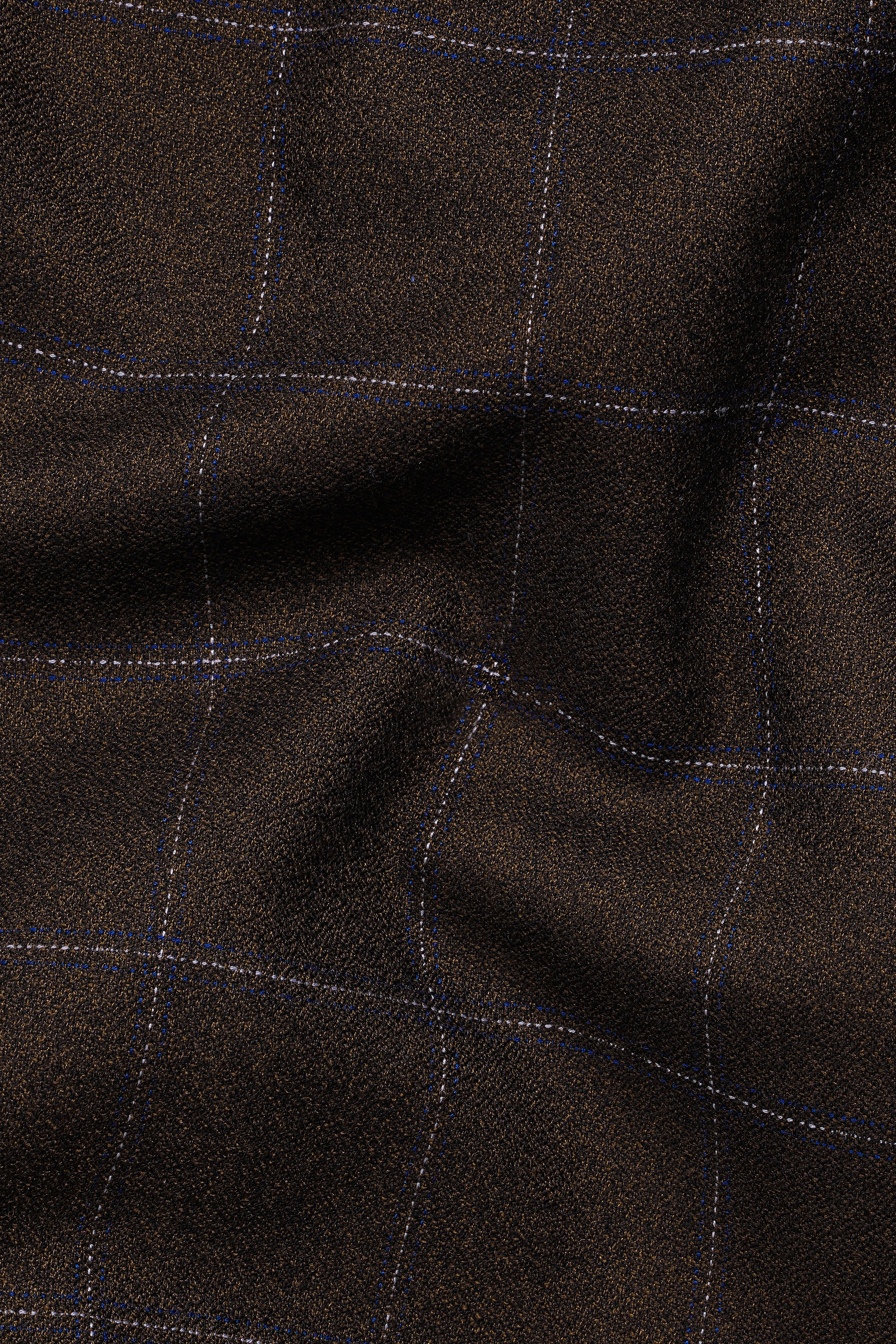 Chicory Brown Windowpane Wool Rich Suit
