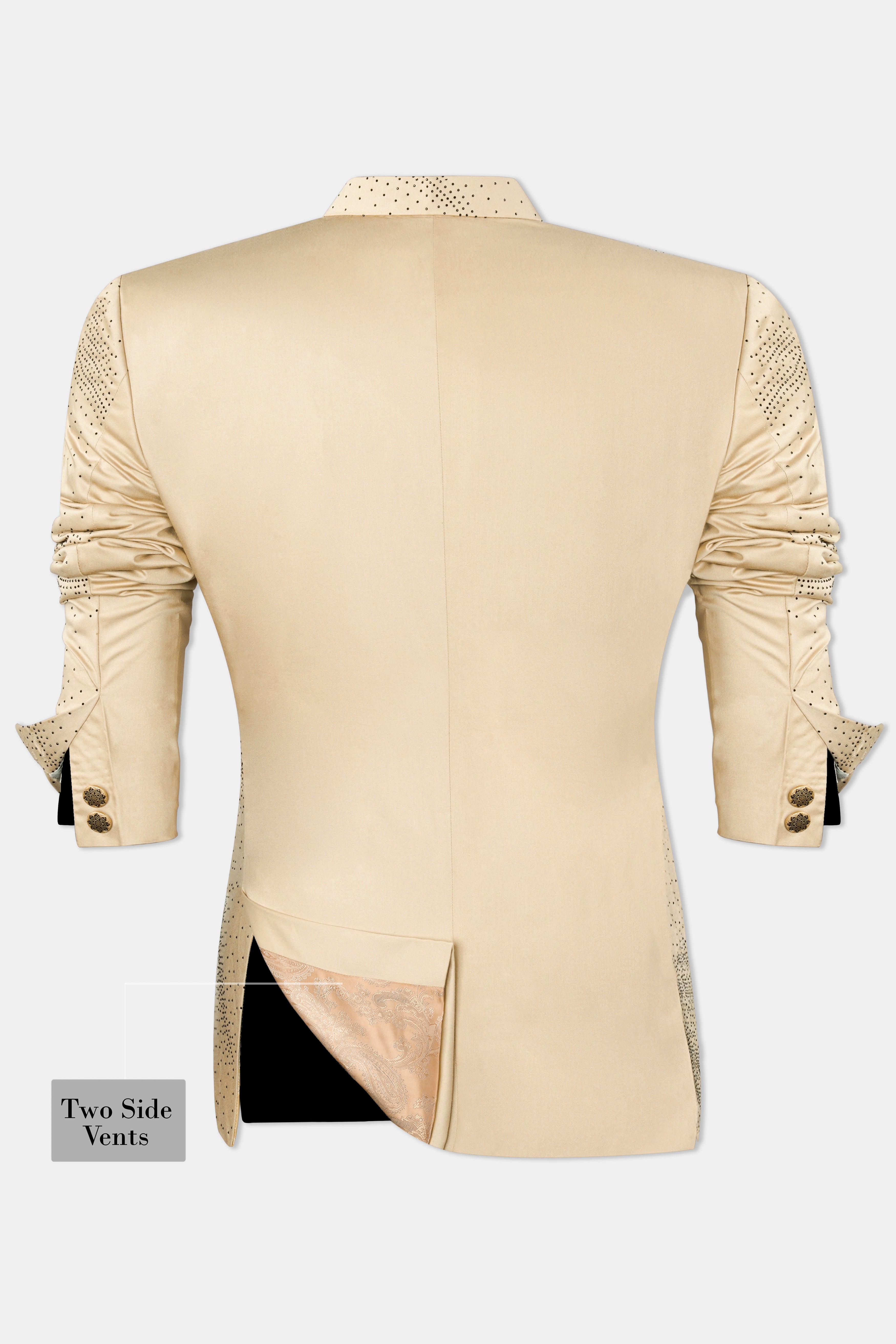 Ivory Cream Stonework Wool Rich Bandhgala Designer Suit ST2992-BG-D515-36, ST2992-BG-D515-38, ST2992-BG-D515-40, ST2992-BG-D515-42, ST2992-BG-D515-44, ST2992-BG-D515-46, ST2992-BG-D515-48, ST2992-BG-D515-50, ST2992-BG-D515-52, ST2992-BG-D515-54, ST2992-BG-D515-56, ST2992-BG-D515-58, ST2992-BG-D515-60