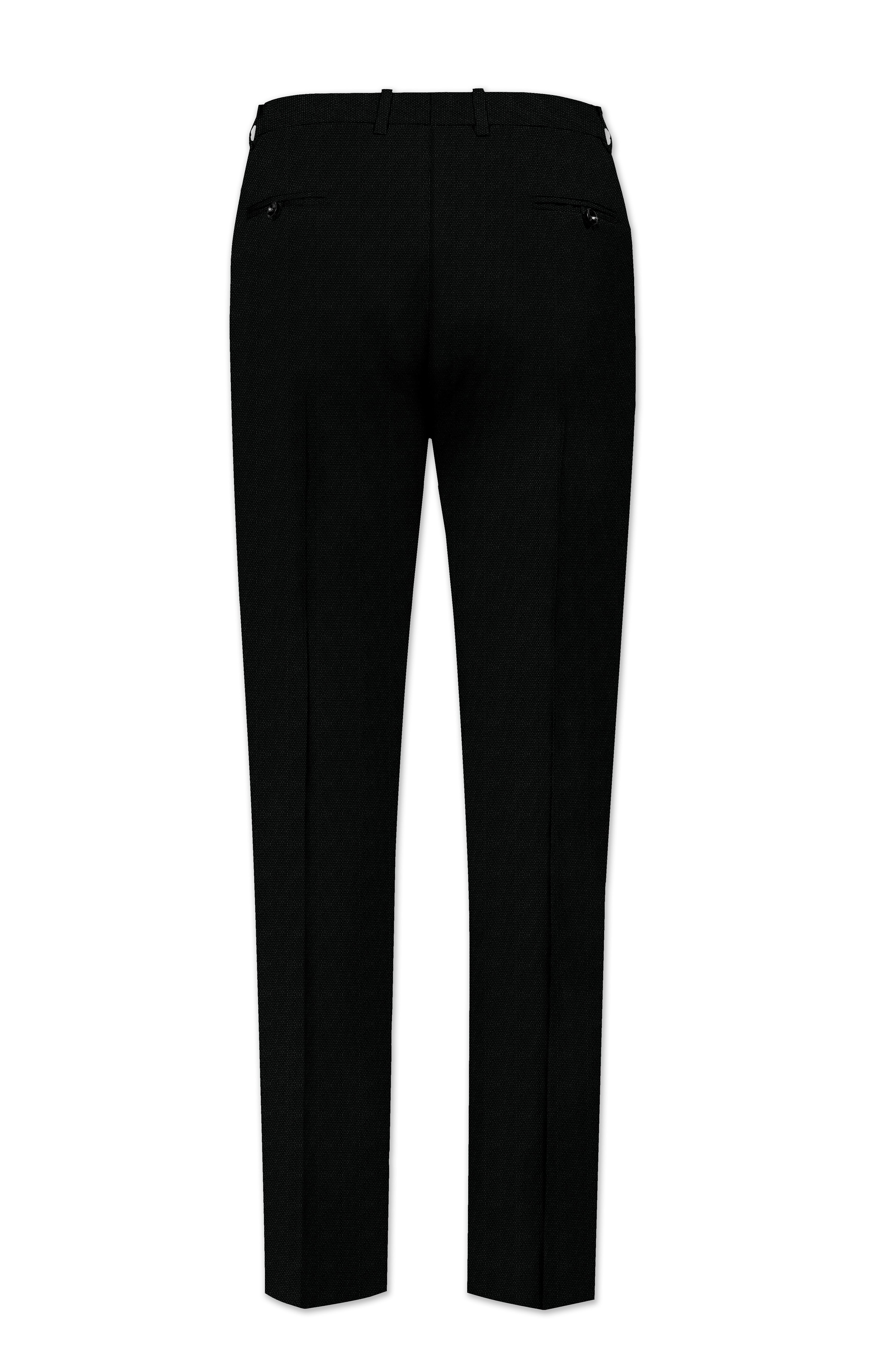 Jade Black Wool Rich Single Breasted Suit