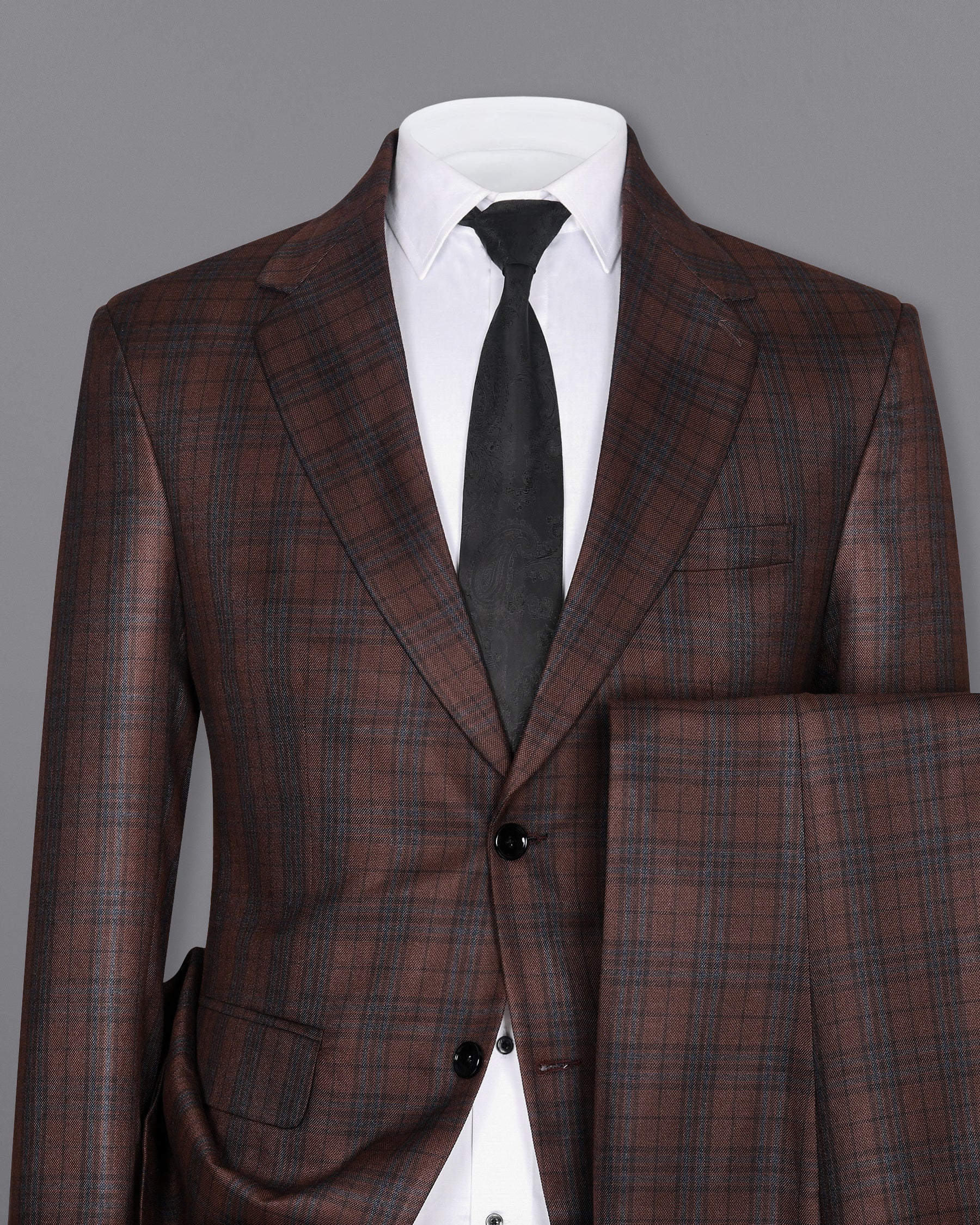 Gingerbread Plaid Wool blend Suit ST304SB-36, ST304SB-38, ST304SB-40, ST304SB-42, ST304SB-44, ST304SB-46, ST304SB-48, ST304SB-50, ST304SB-52, ST304SB-54, ST304SB-56, ST304SB-58, ST304SB-60