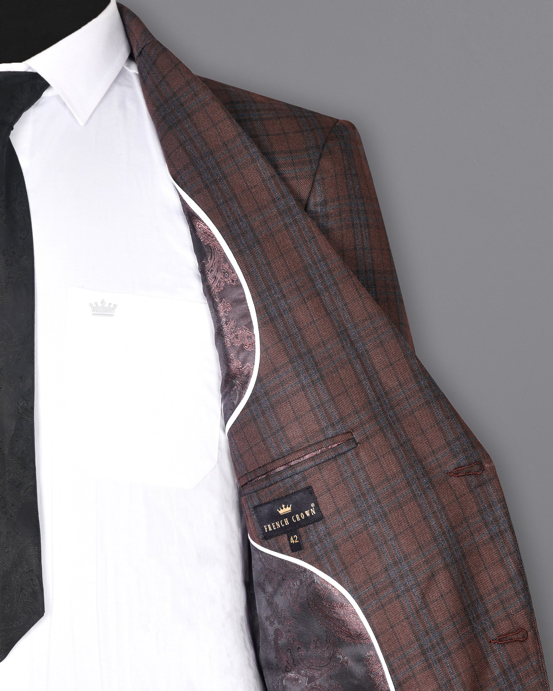 Gingerbread Plaid Wool blend Suit ST304SB-36, ST304SB-38, ST304SB-40, ST304SB-42, ST304SB-44, ST304SB-46, ST304SB-48, ST304SB-50, ST304SB-52, ST304SB-54, ST304SB-56, ST304SB-58, ST304SB-60