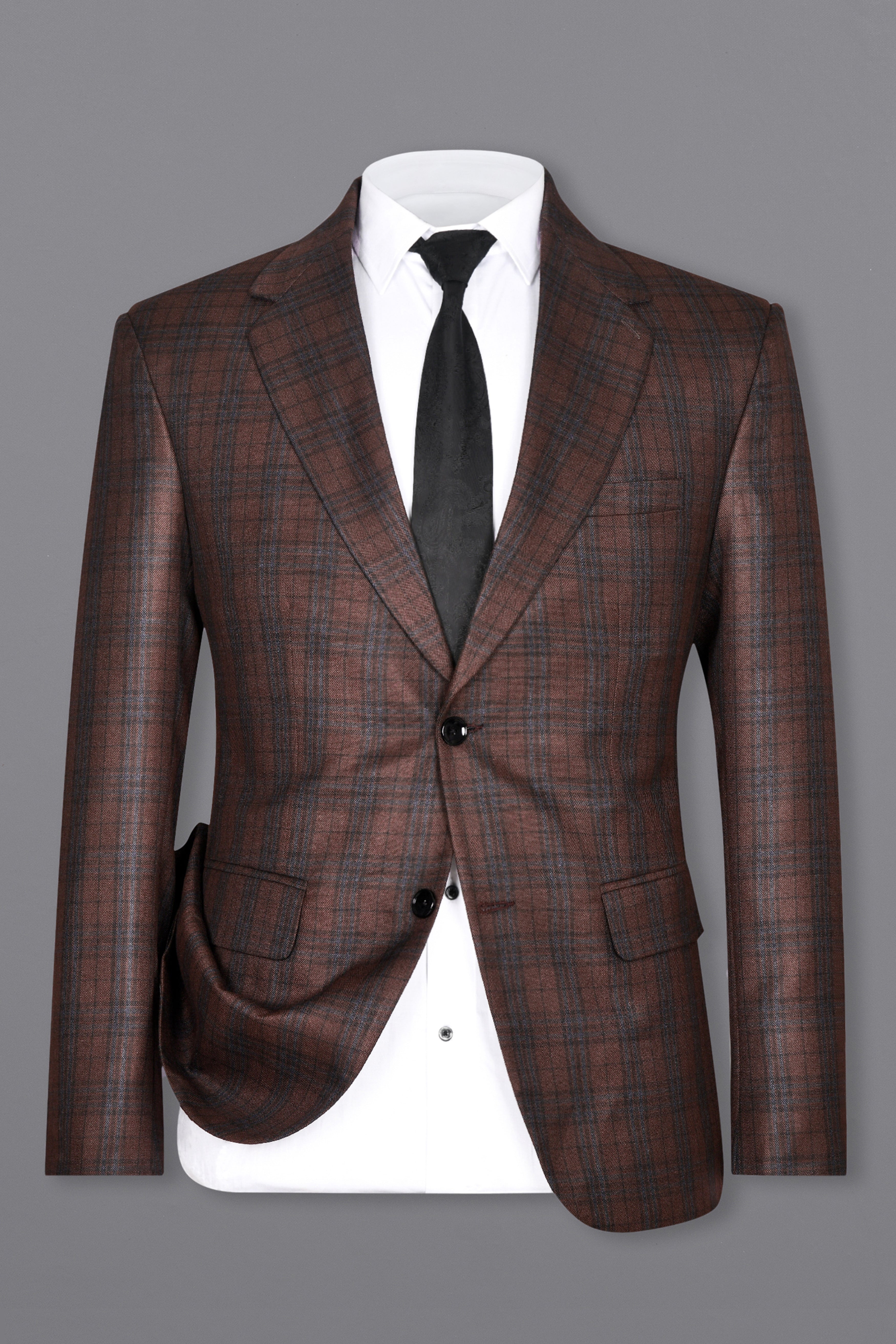 Gingerbread Plaid Wool blend Suit