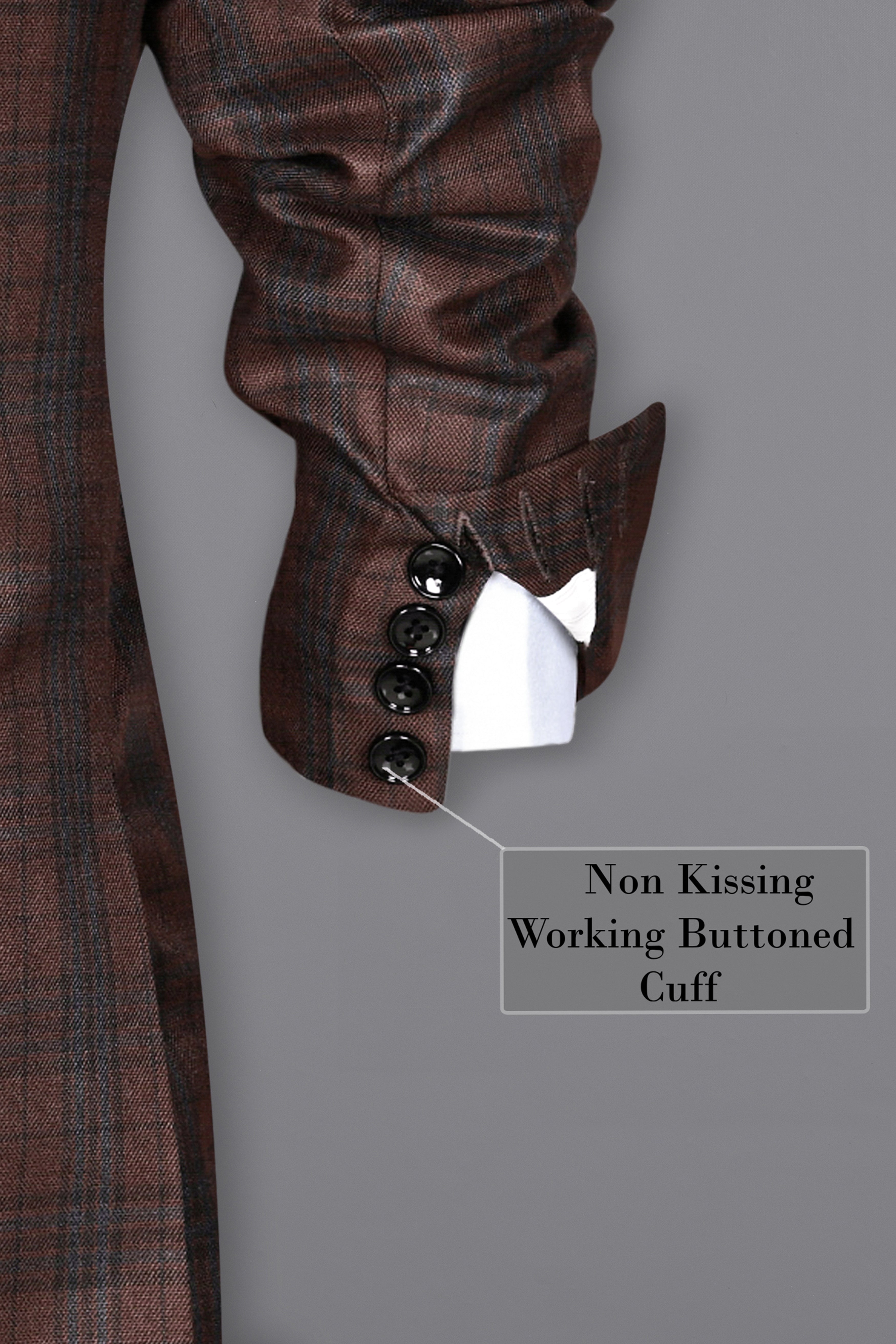 Gingerbread Plaid Wool blend Suit