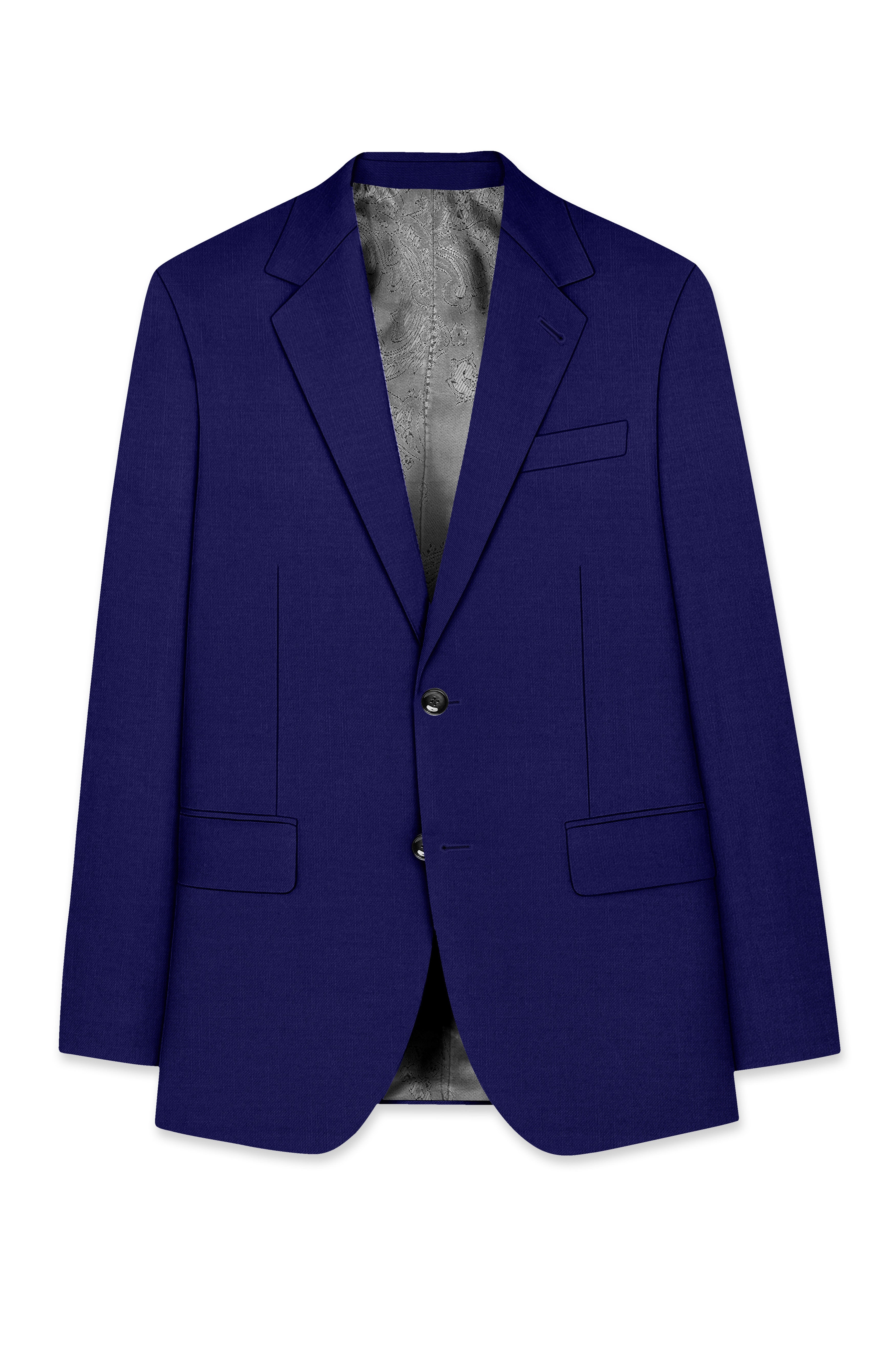 Admiral Blue Wool Rich Single Breasted Suit
