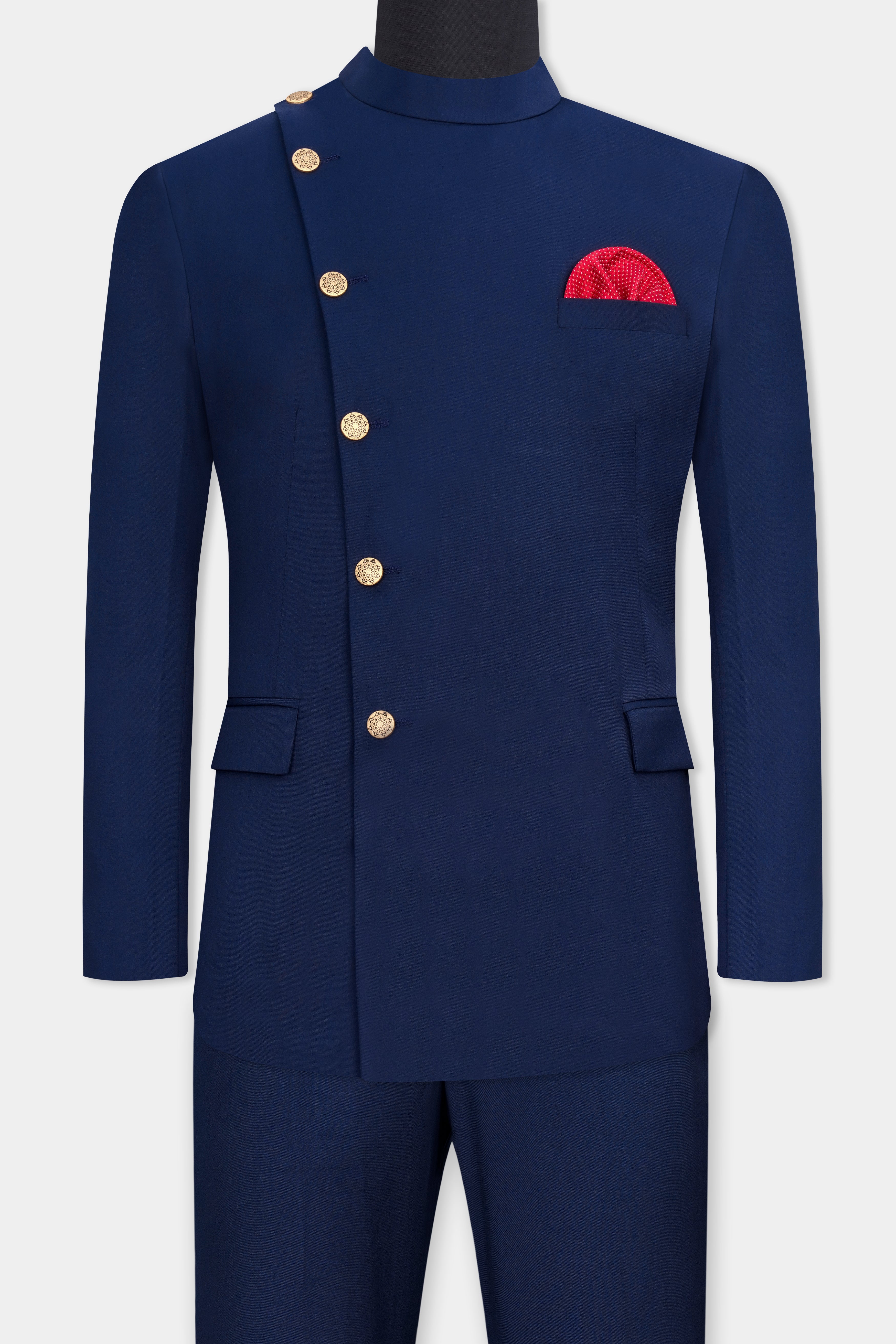 Cloud Burst Blue Cross Buttoned Wool Rich Bandhgala Suit ST3061-CBG2-36, ST3061-CBG2-38, ST3061-CBG2-40, ST3061-CBG2-42, ST3061-CBG2-44, ST3061-CBG2-46, ST3061-CBG2-48, ST3061-CBG2-50, ST3061-CBG2-52, ST3061-CBG2-54, ST3061-CBG2-56, ST3061-CBG2-58, ST3061-CBG2-60