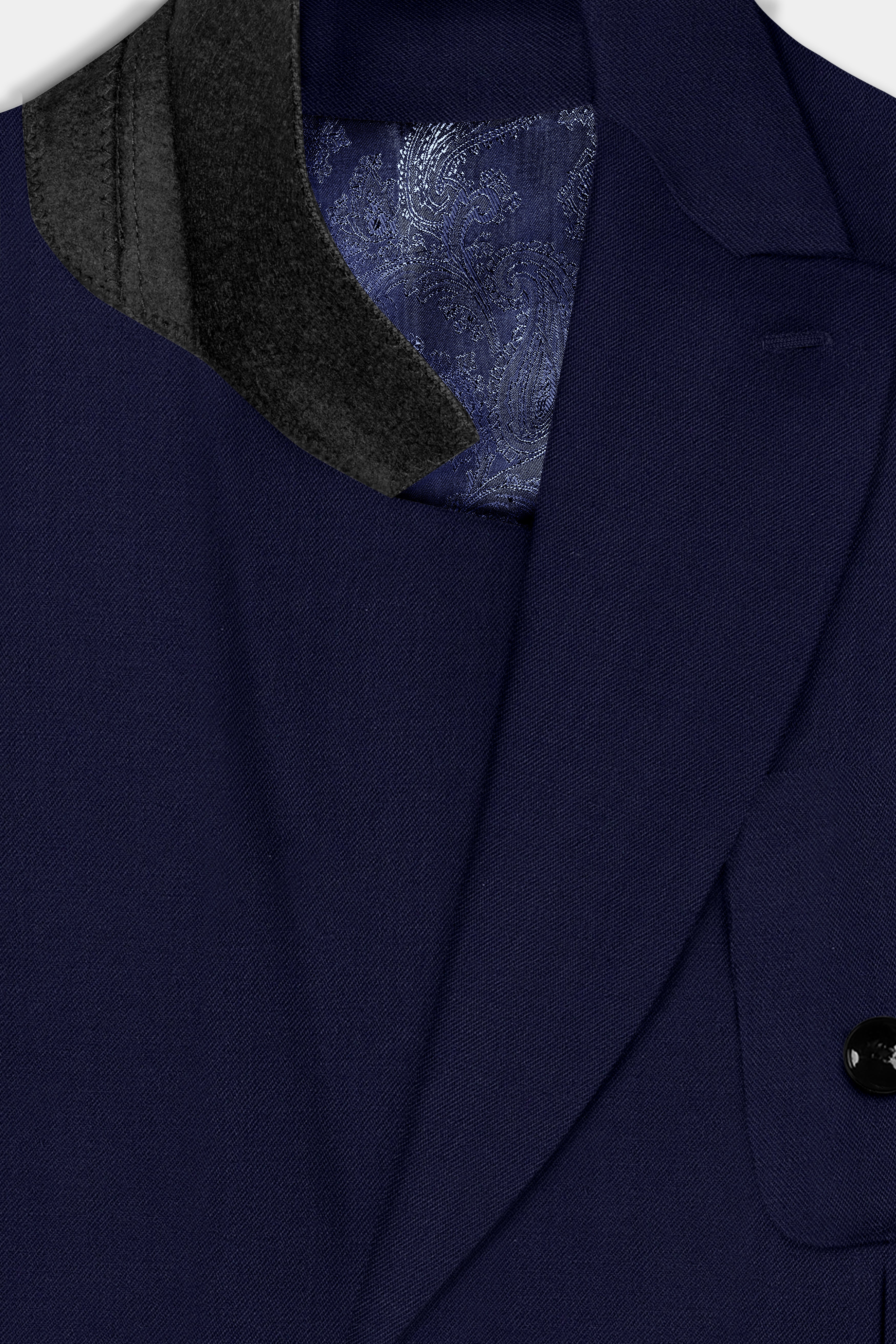 Cinder Blue Wool Rich Double Breasted Sports Suit