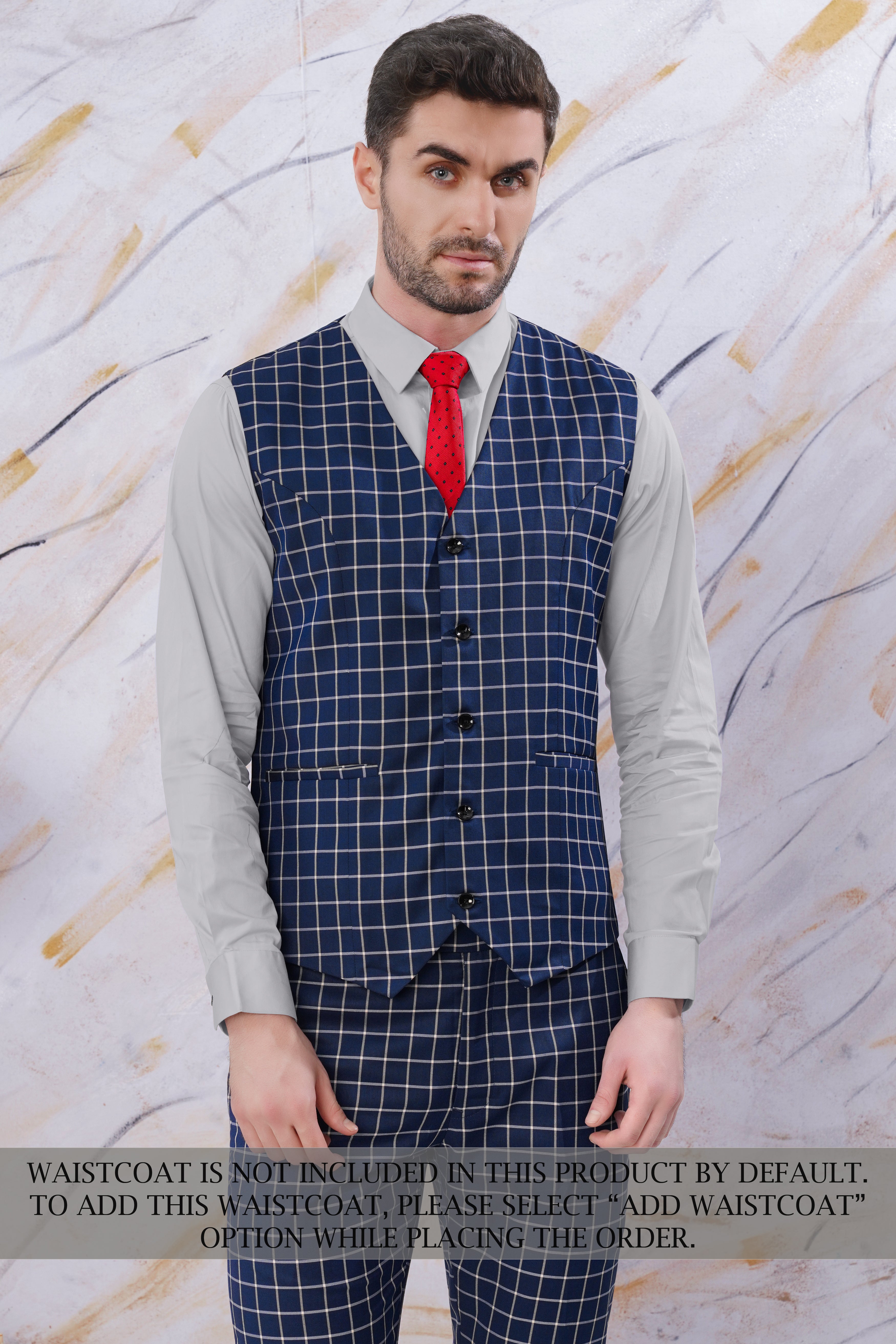 Marine Blue and White Windowpane Wool Rich Double Breasted Suit ST3095-DB-36, ST3095-DB-38, ST3095-DB-40, ST3095-DB-42, ST3095-DB-44, ST3095-DB-46, ST3095-DB-48, ST3095-DB-50, ST3095-DB-52, ST3095-DB-54, ST3095-DB-56, ST3095-DB-58, ST3095-DB-60
