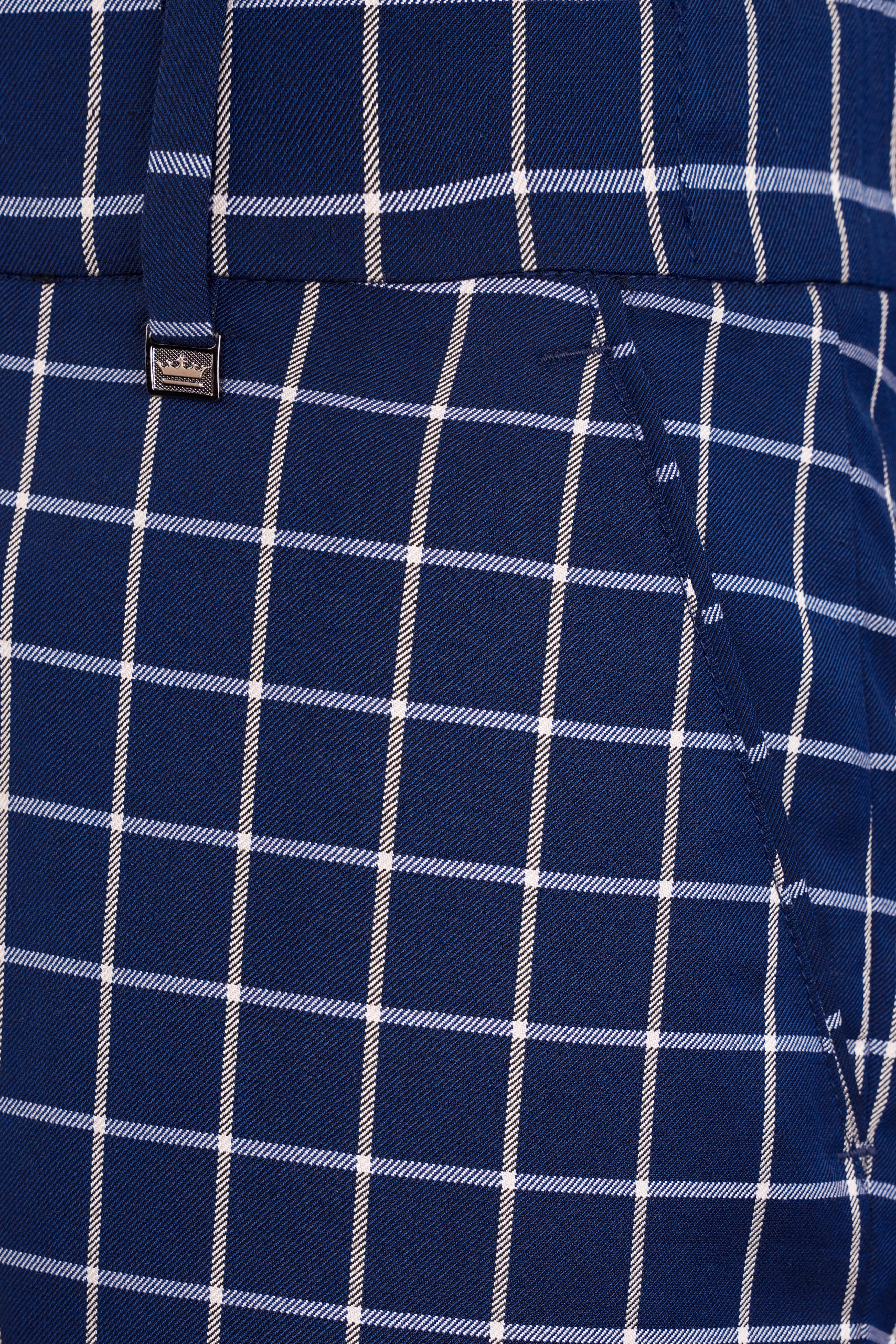 Marine Blue and White Windowpane Wool Rich Double Breasted Suit ST3095-DB-36, ST3095-DB-38, ST3095-DB-40, ST3095-DB-42, ST3095-DB-44, ST3095-DB-46, ST3095-DB-48, ST3095-DB-50, ST3095-DB-52, ST3095-DB-54, ST3095-DB-56, ST3095-DB-58, ST3095-DB-60