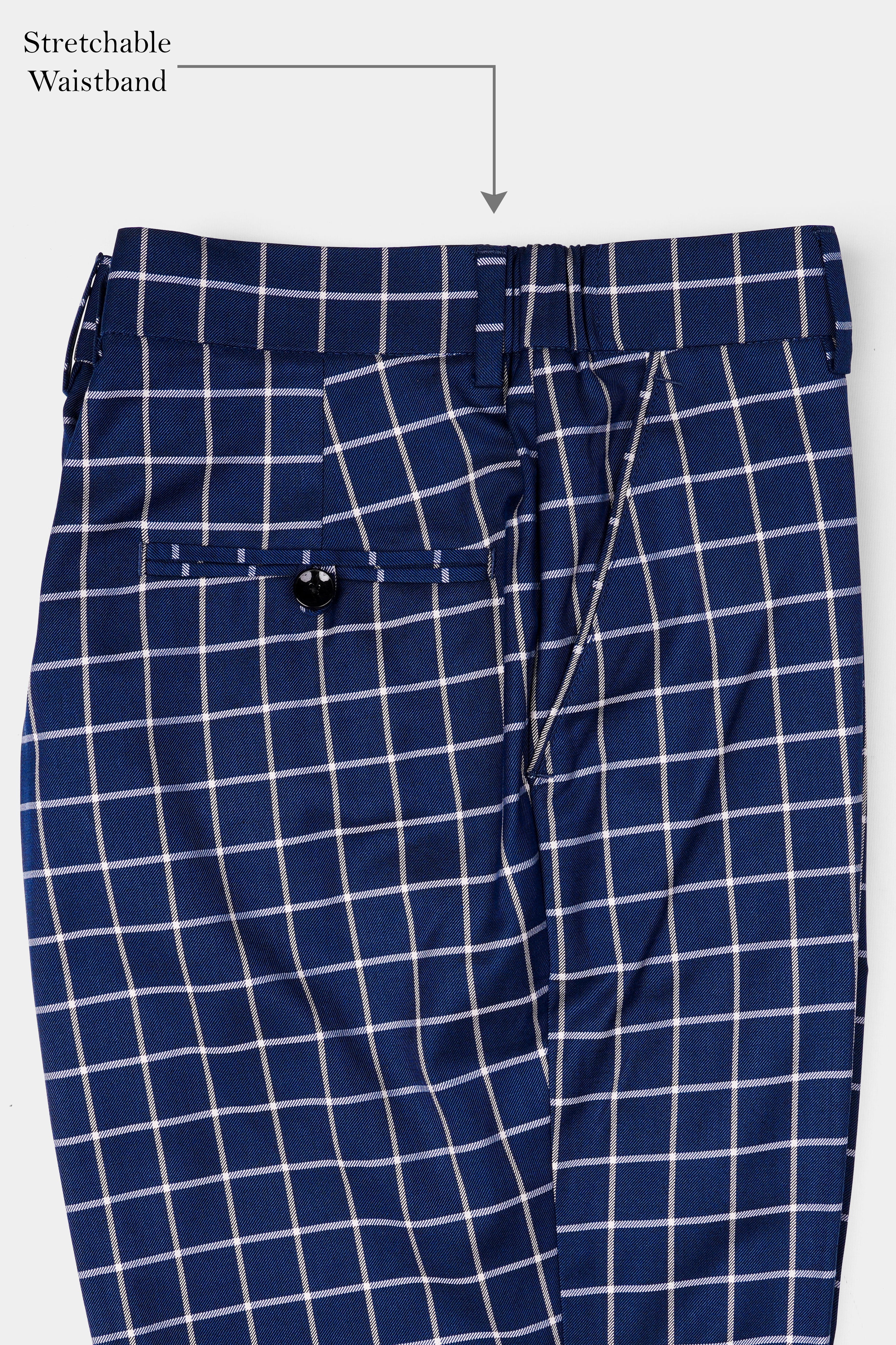 Marine Blue and White Windowpane Wool Rich Double Breasted Suit ST3095-DB-36, ST3095-DB-38, ST3095-DB-40, ST3095-DB-42, ST3095-DB-44, ST3095-DB-46, ST3095-DB-48, ST3095-DB-50, ST3095-DB-52, ST3095-DB-54, ST3095-DB-56, ST3095-DB-58, ST3095-DB-60