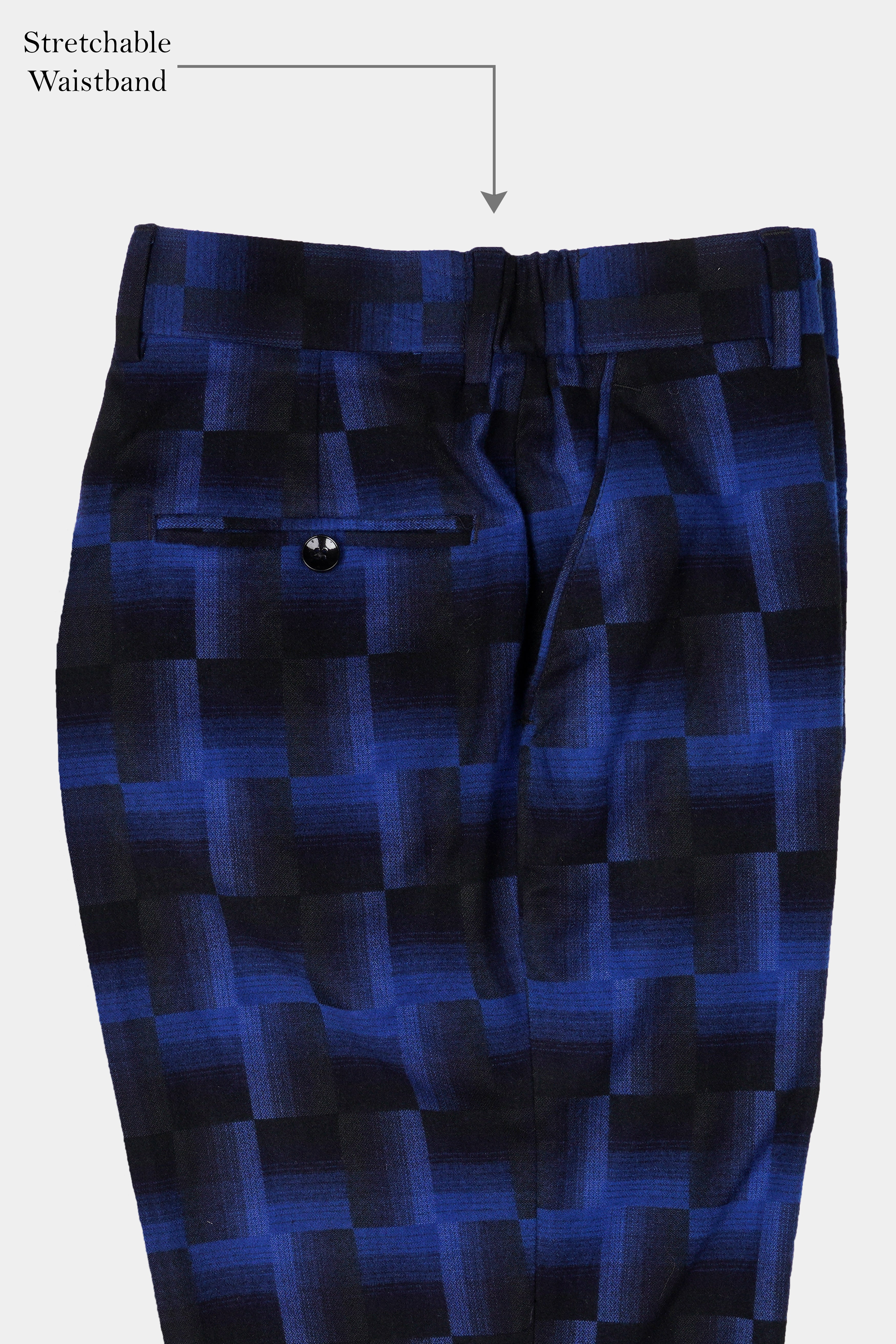 Marine Blue and Black Geometric Pattern Wool Rich Suit ST3097-SB-36, ST3097-SB-38, ST3097-SB-40, ST3097-SB-42, ST3097-SB-44, ST3097-SB-46, ST3097-SB-48, ST3097-SB-50, ST3097-SB-52, ST3097-SB-54, ST3097-SB-56, ST3097-SB-58, ST3097-SB-60