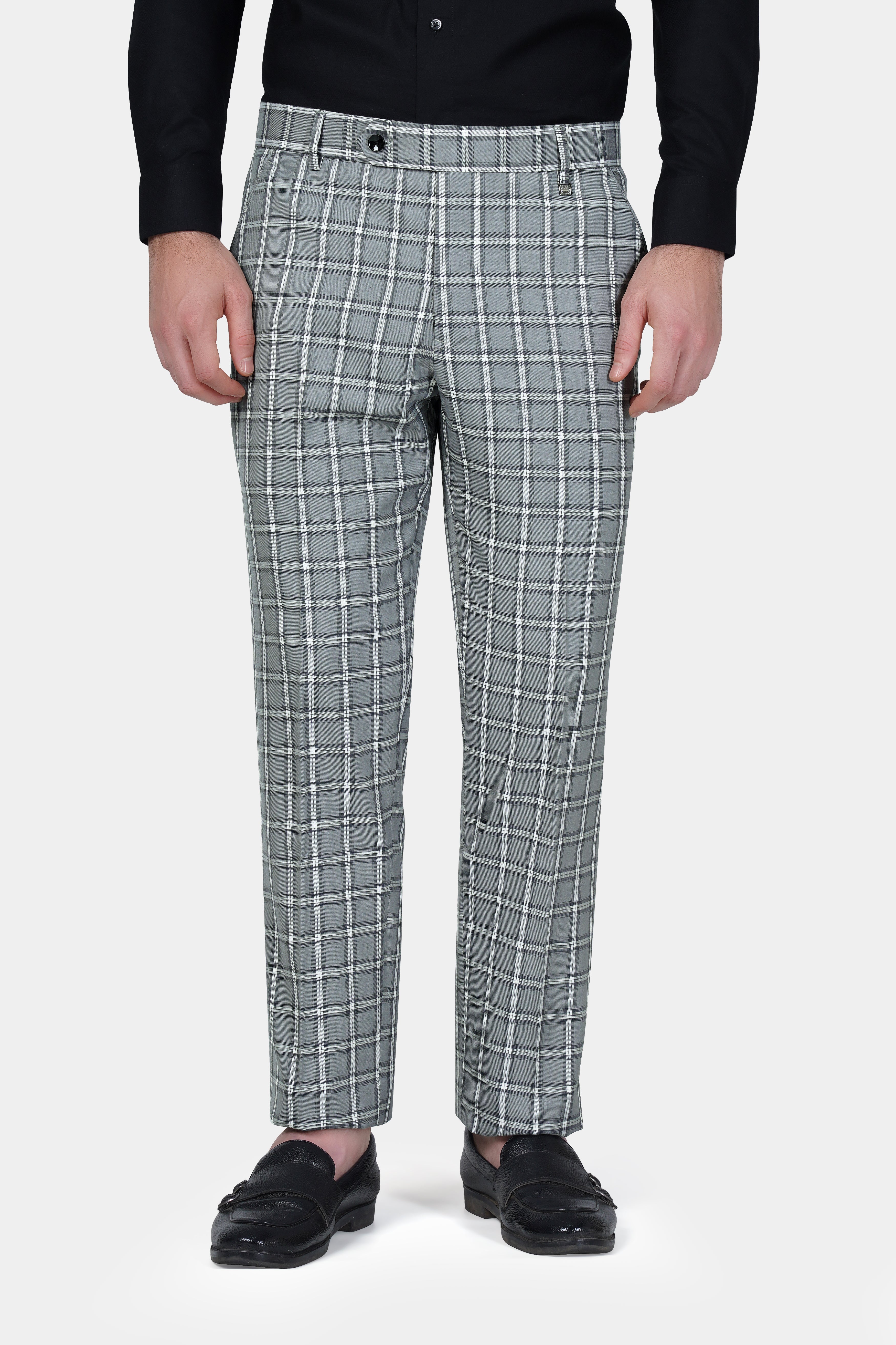 Pewter Gray and White Windowpane Wool Rich Suit ST3134-SB-36, ST3134-SB-38, ST3134-SB-40, ST3134-SB-42, ST3134-SB-44, ST3134-SB-46, ST3134-SB-48, ST3134-SB-50, ST3134-SB-52, ST3134-SB-54, ST3134-SB-56, ST3134-SB-58, ST3134-SB-60