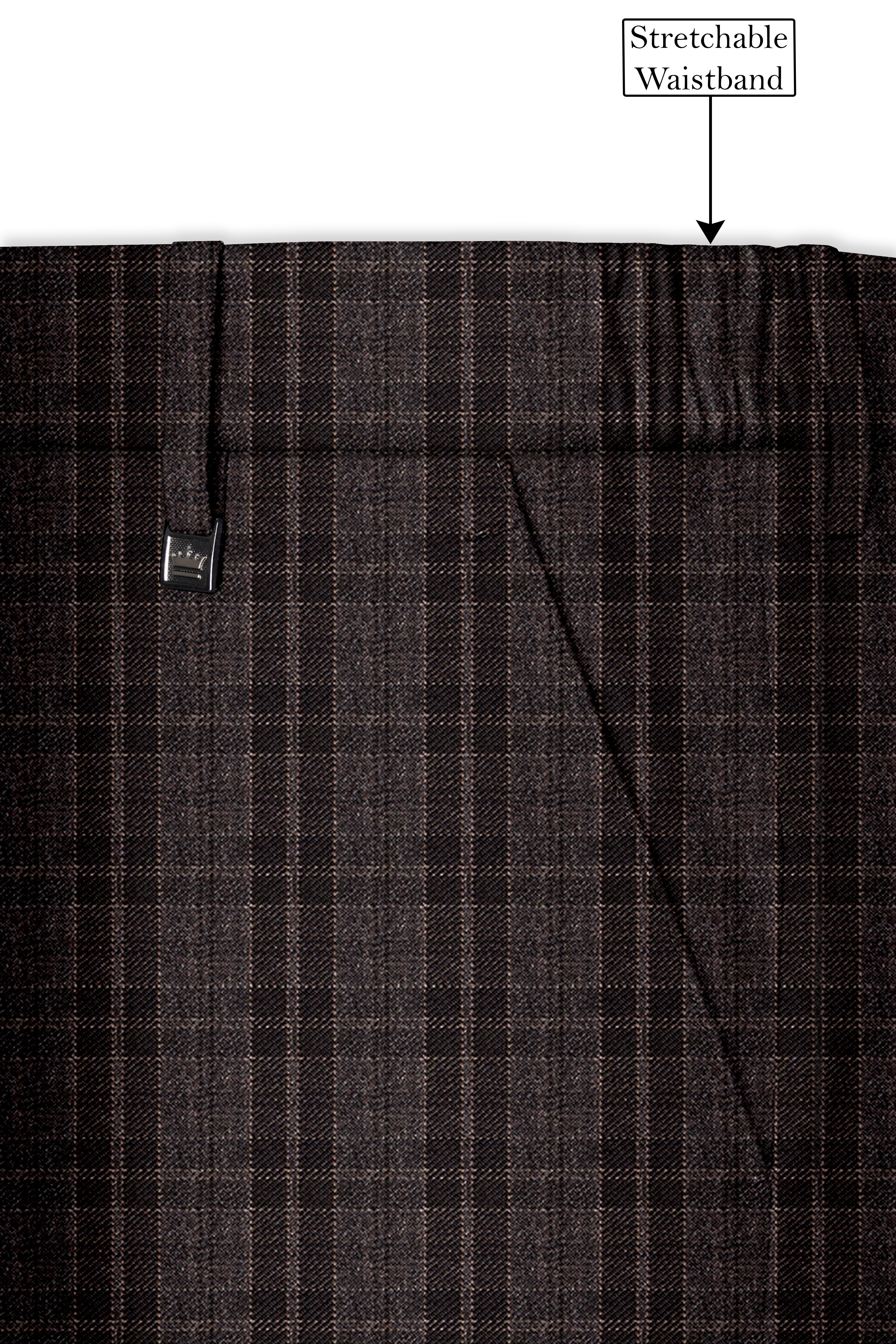 Thunder Brown Plaid Tweed Double Breasted Suit