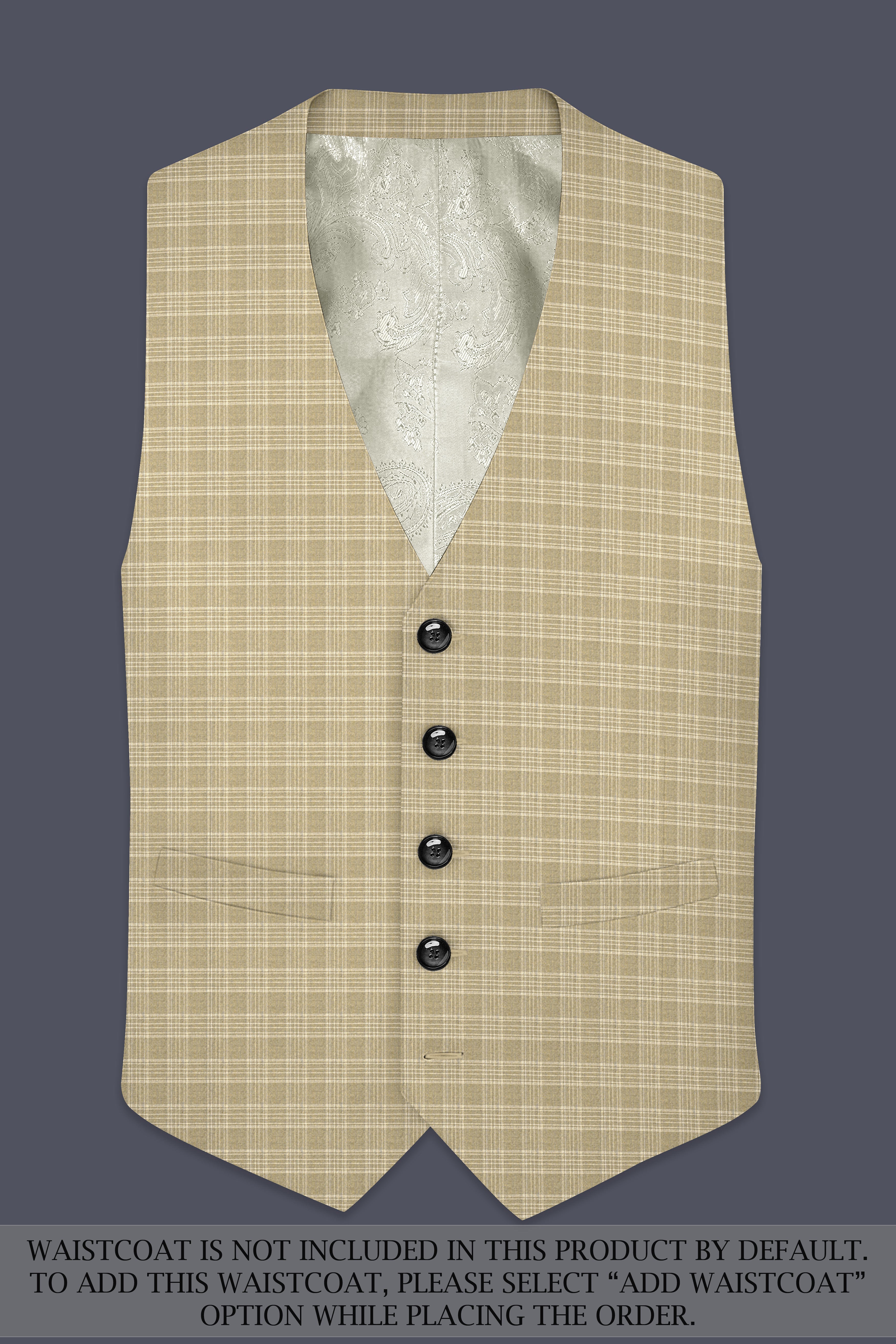 Oyster Brown Plaid Wool Rich Suit