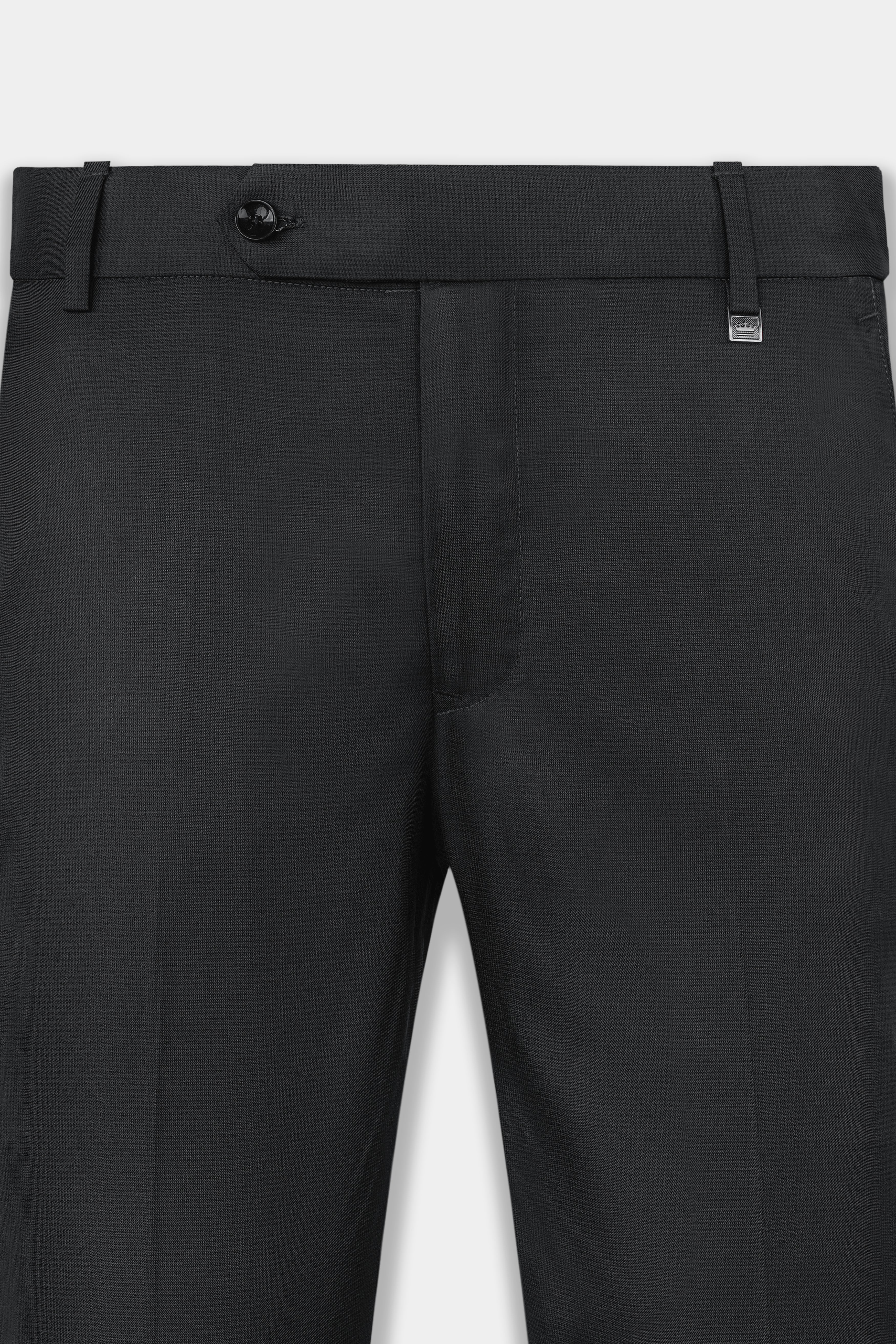Vulcan Black Wool Rich Double Breasted Suit