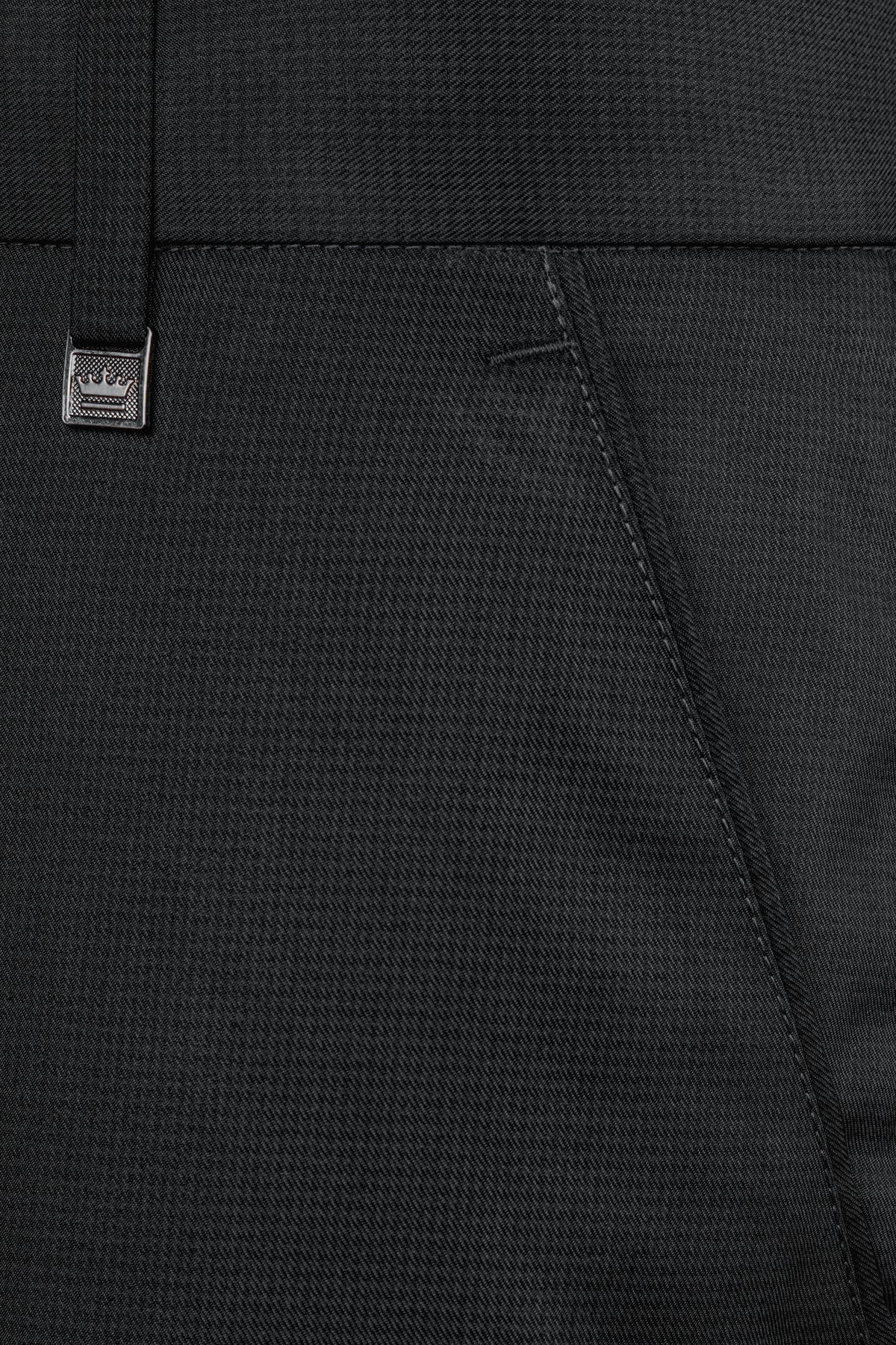 Vulcan Black Wool Rich Double Breasted Suit