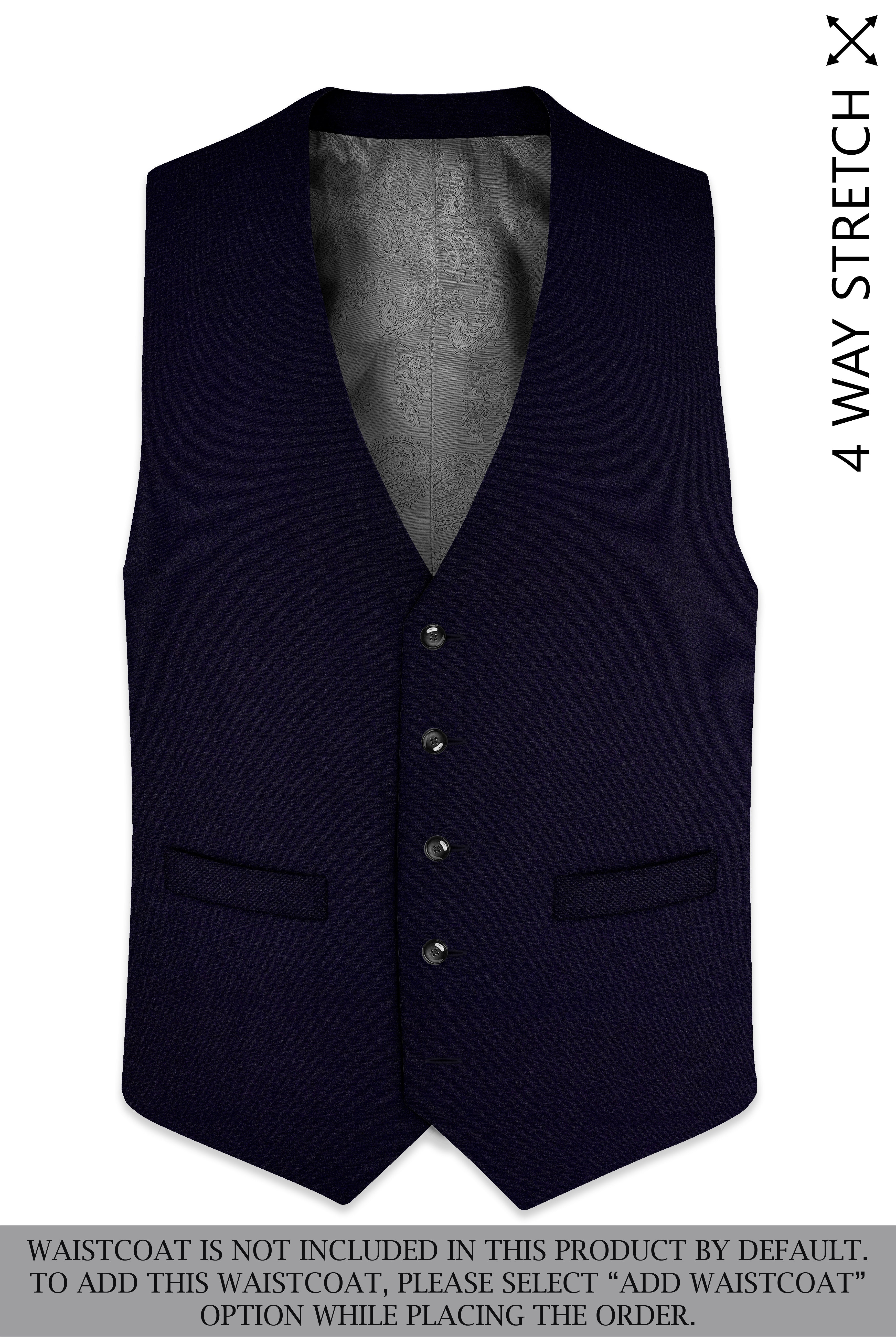 Vistaro-Korean Blue (The Best Blue We Have) 4-Way Stretch Wool Rich Slight Stretch Suit