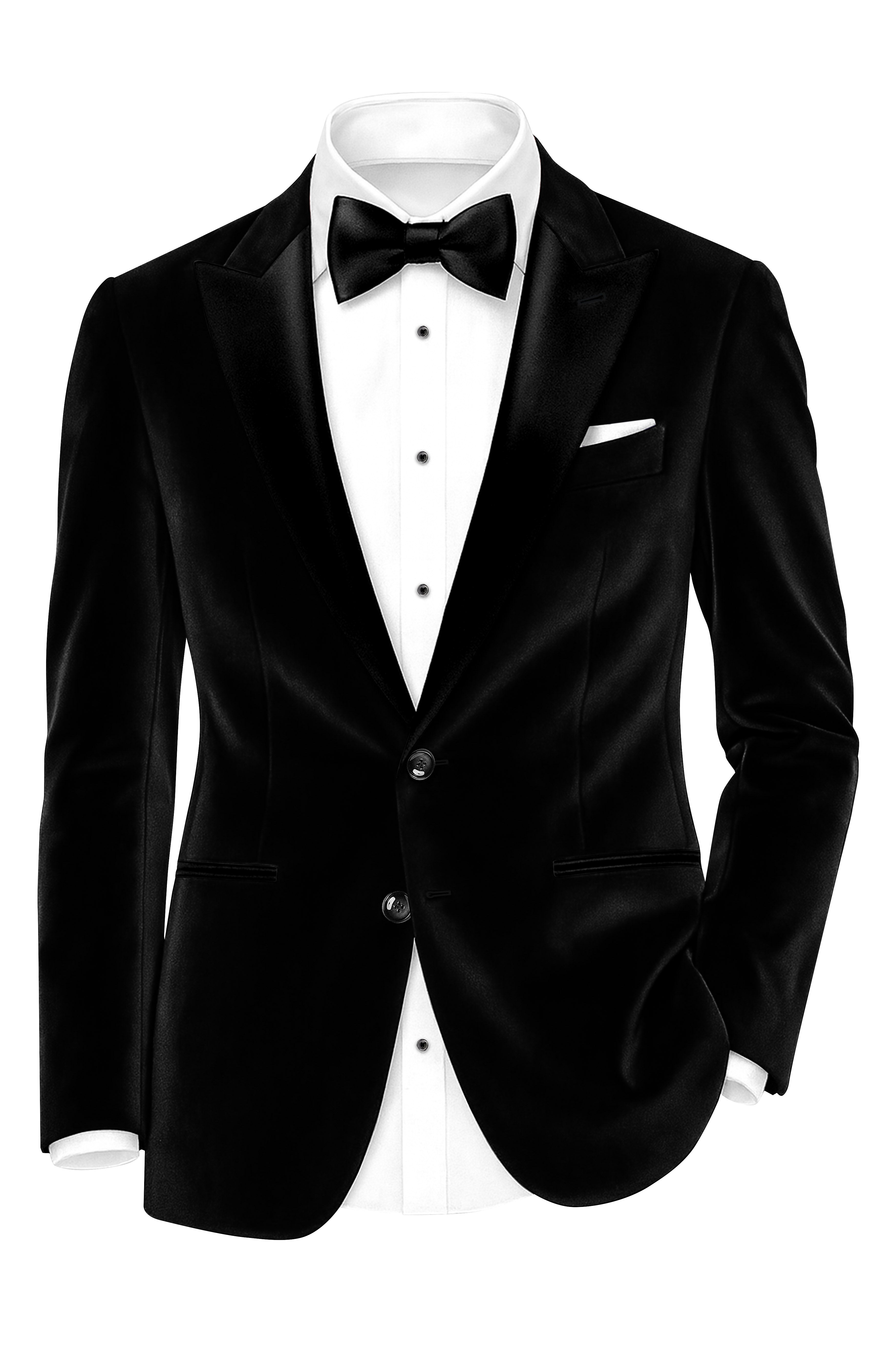 Jade Black Velvet Tuxedo Suit